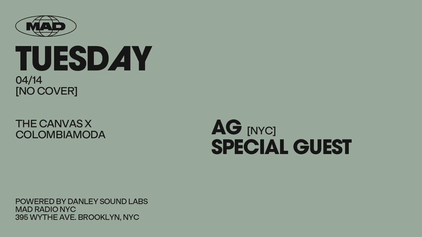 The Canvas X Colombiamoda: Ag[Nyc] / Special Guest Cover
