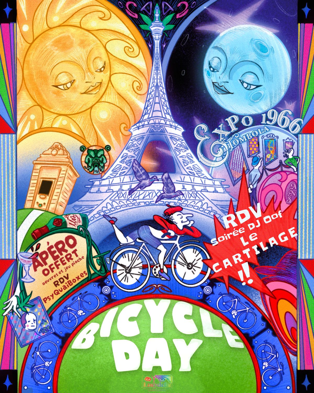 Bicycle Day Paris  Lucydelic Tour Cover