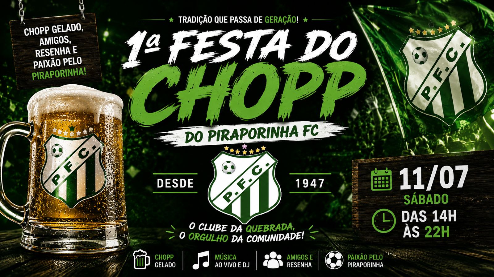 Primeira Festa Do Chopp - Piraporinha Fc Cover