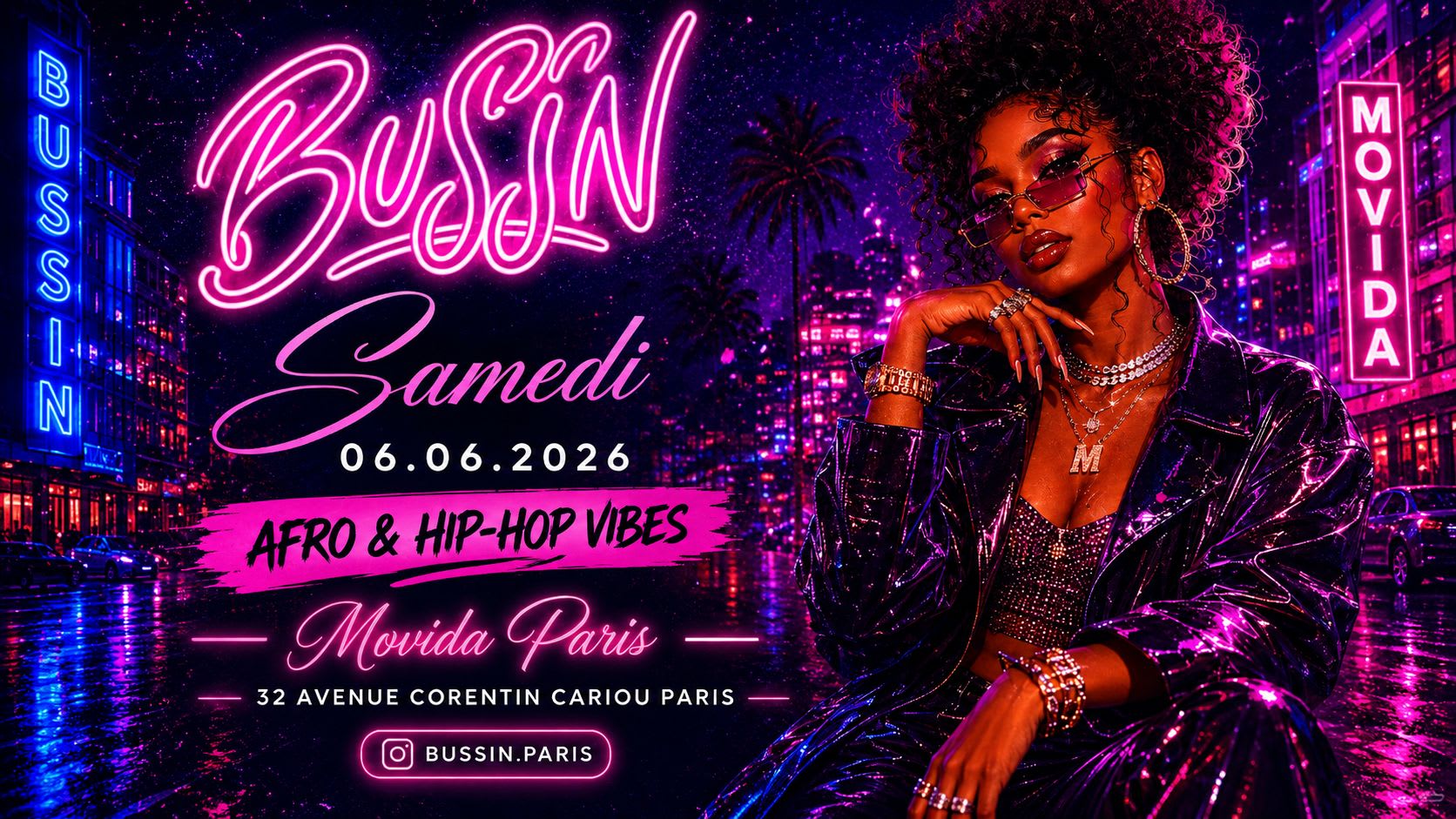 Bussin - Soiree Hip Hop & Afrobeat - Samedi 06 Juin 2026 Cover
