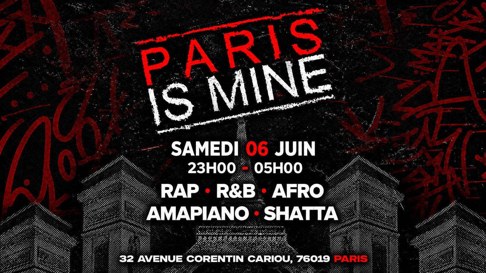 Paris Is Mine - Samedi 06 Juin - Hip Hop & Afrobeat Cover