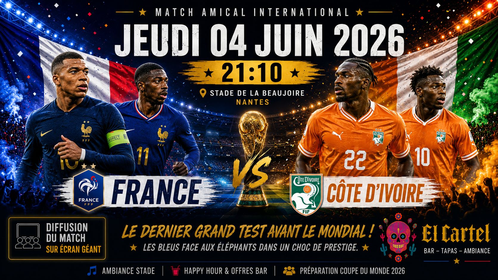 Match Amical - France Vs Cote D'ivoire - Ecran Geant Cover