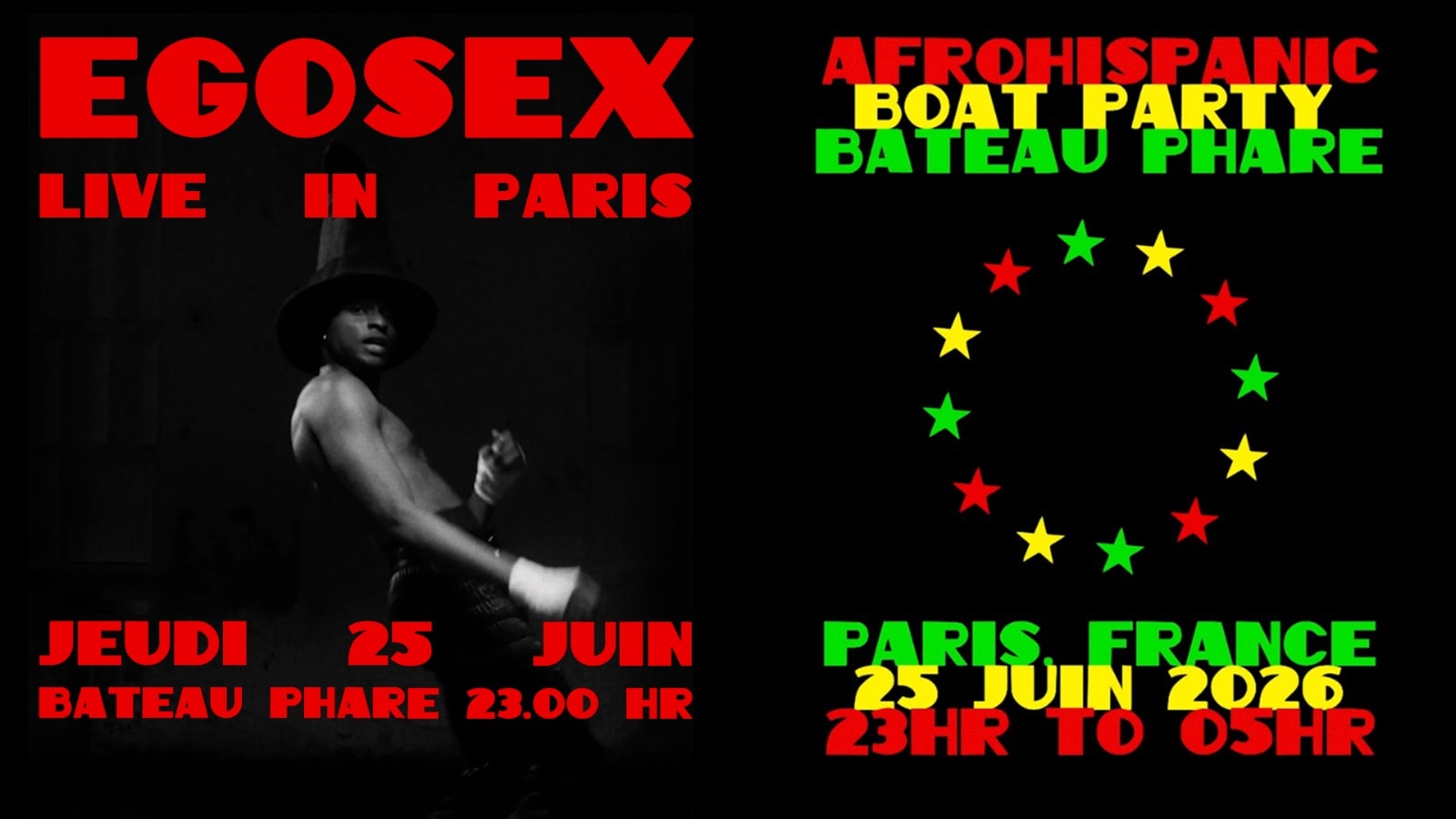 Afrohispanic Boat Party + Egosex Live Concert Cover