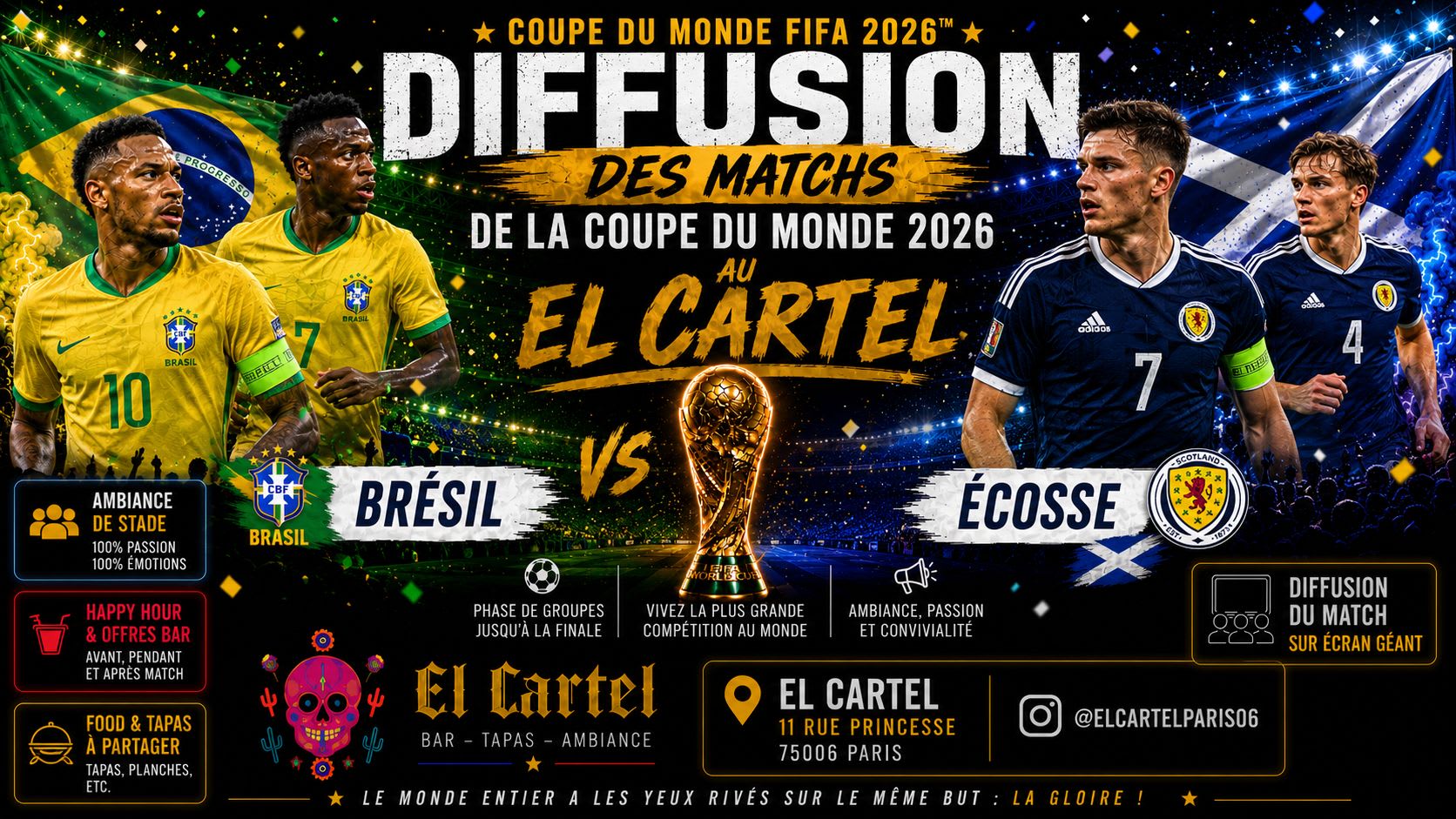 Coupe Du Monde - Bresil Vs Ecosse - Diffusion Ecran Geant Cover