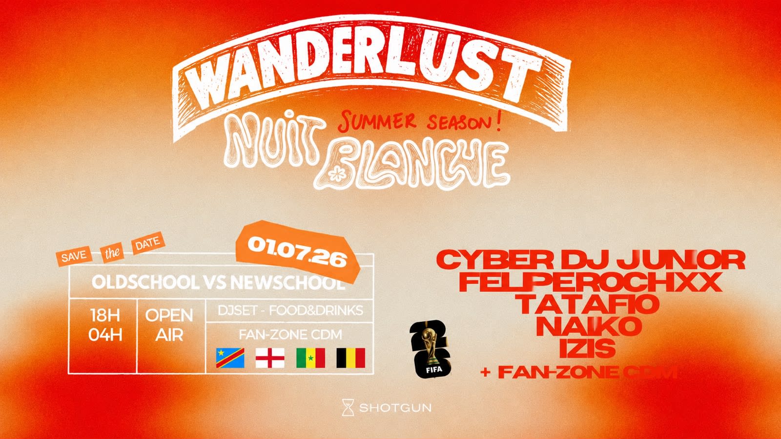 Nuit Blanche  X Baile Loca : Summer Open Air + Fan-Zone Cdm Cover