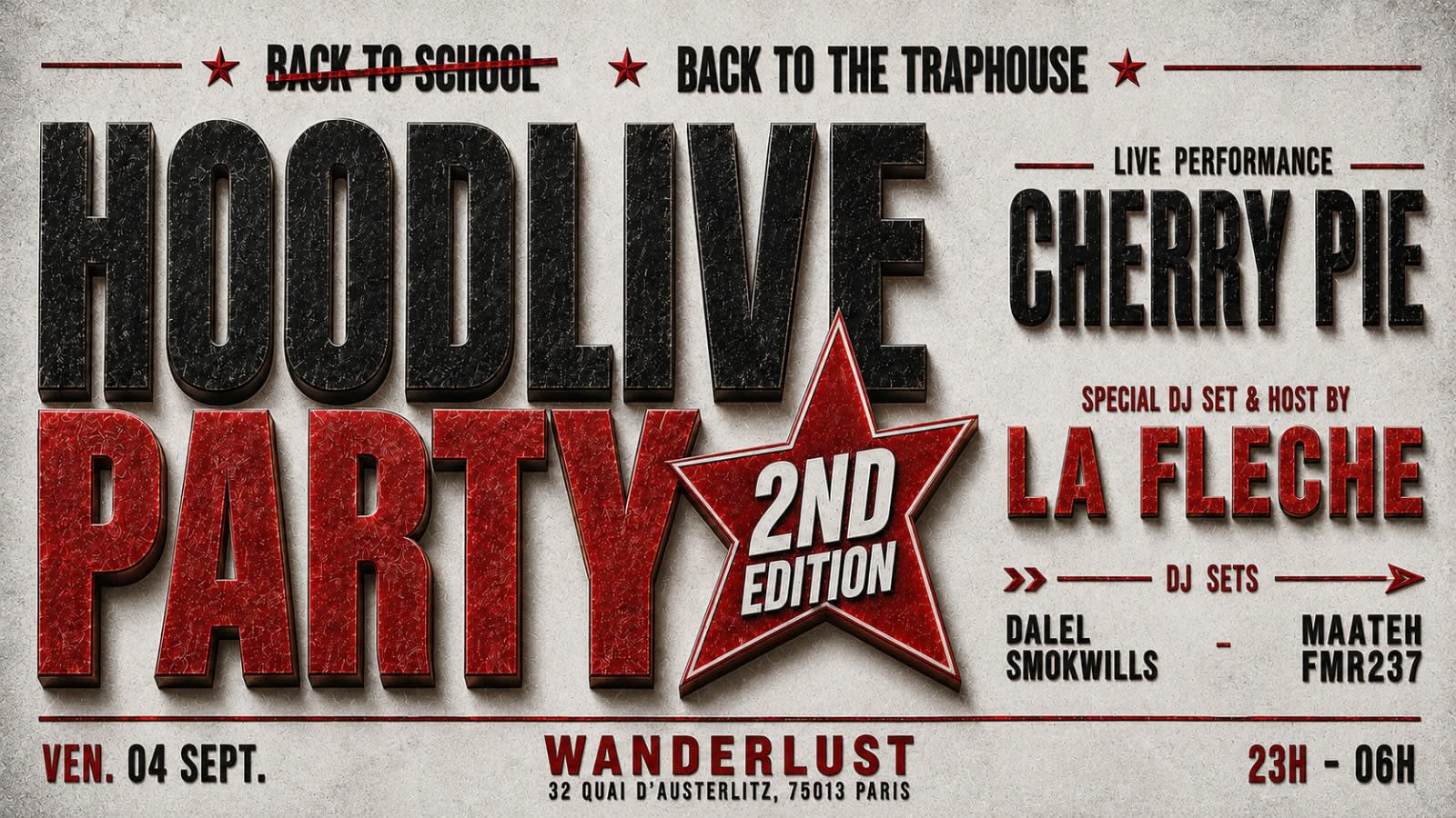 Hoodlife : Cherry Pie (Live) & La Flèche (Dj Set) Cover