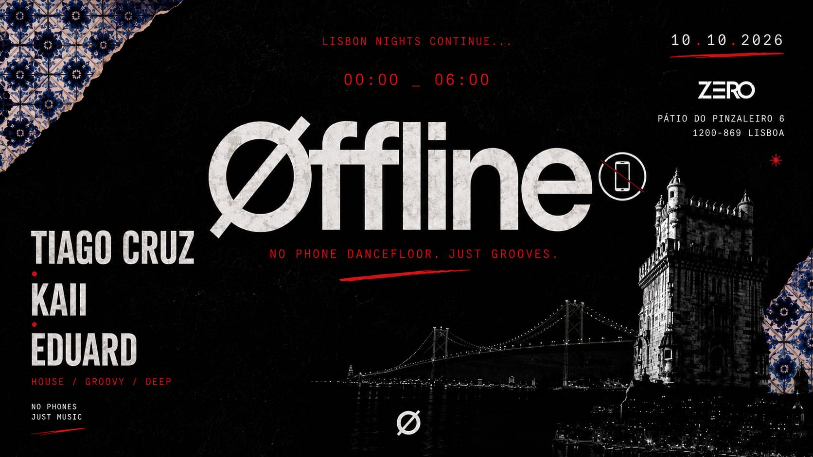 Offline  Lisbon Nights Continue & Tiago Cruz  Eduard  Kaii Cover