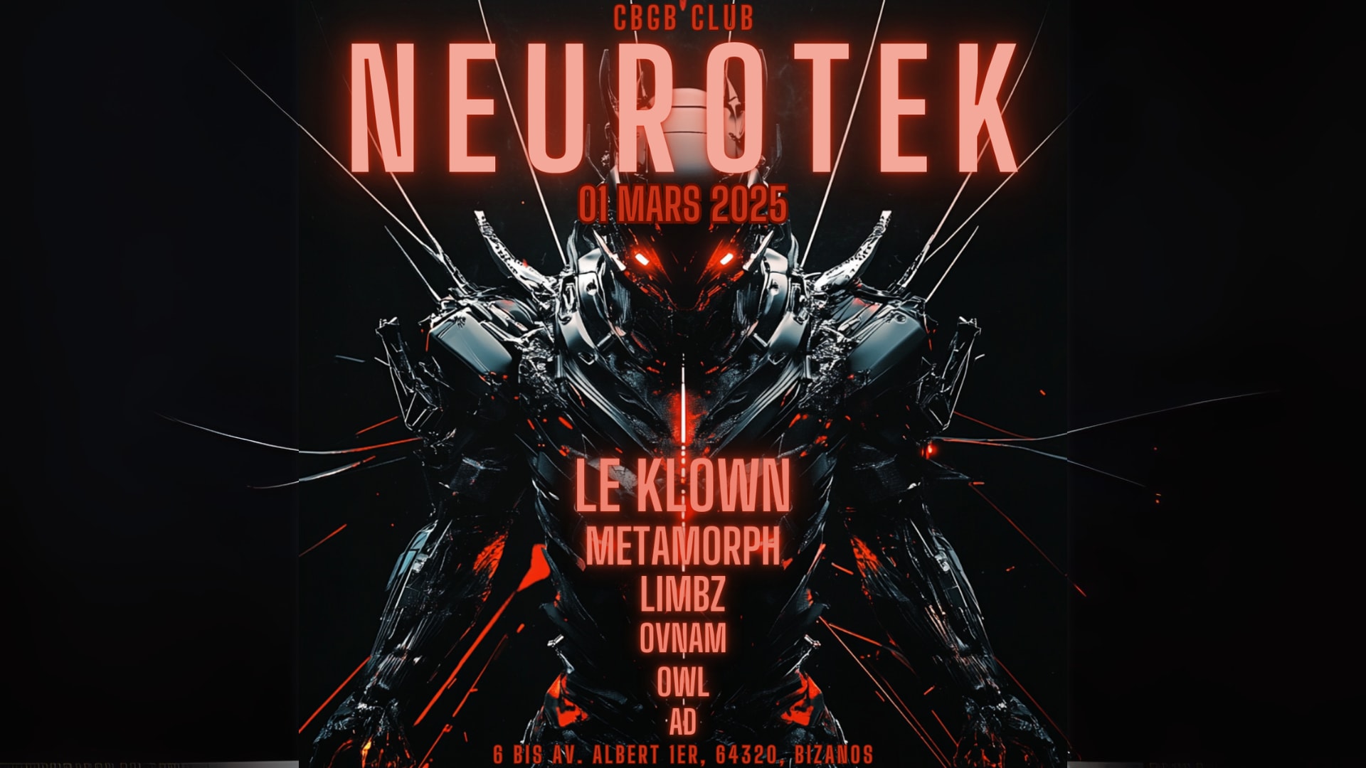 Neurotek W/ Le Klown / Ovnam / Owl / Metamorph / Limbz / Ad Cover