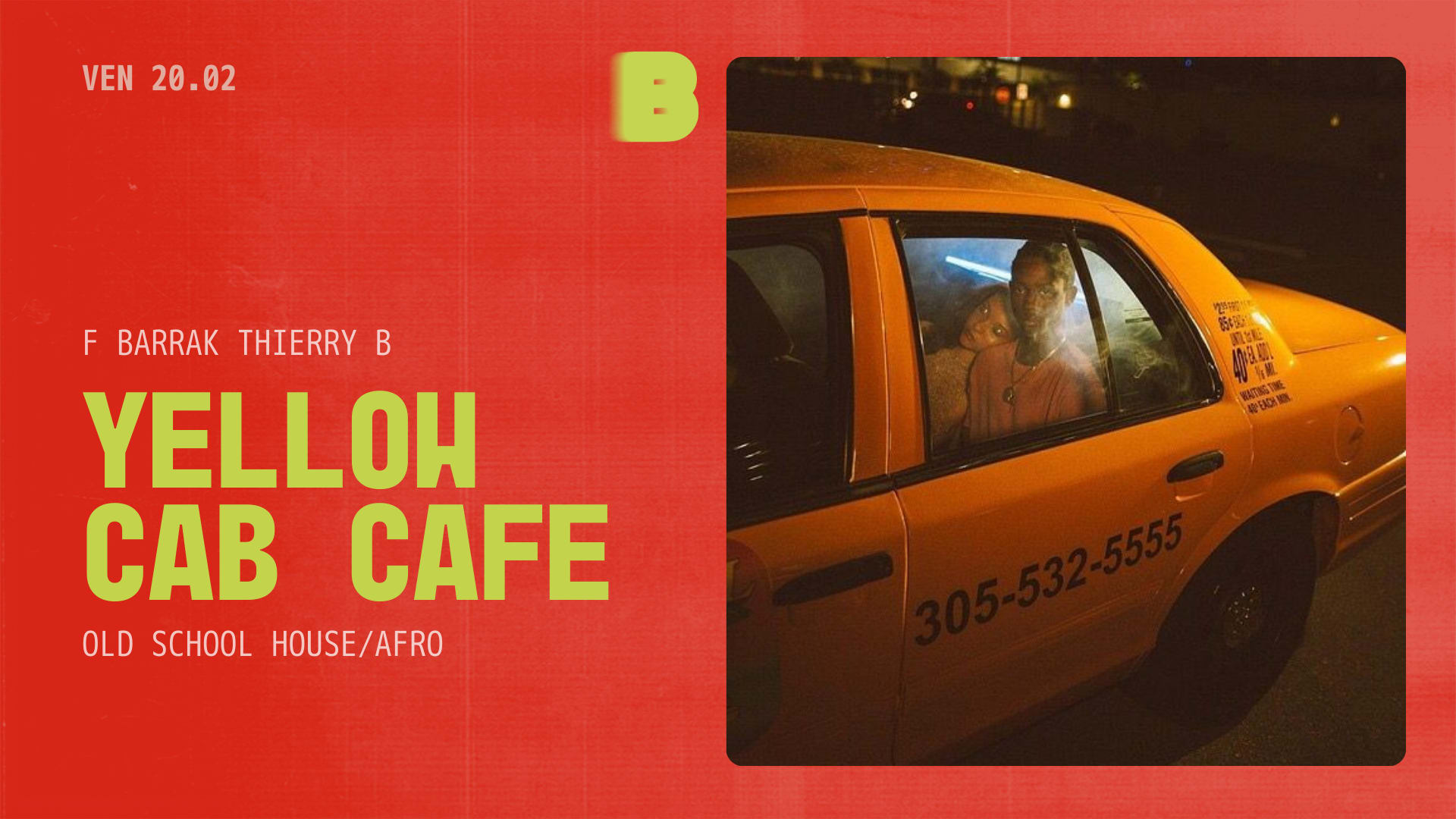 "Yellow Cab Cafe"  F Barrak & Thierry B Cover