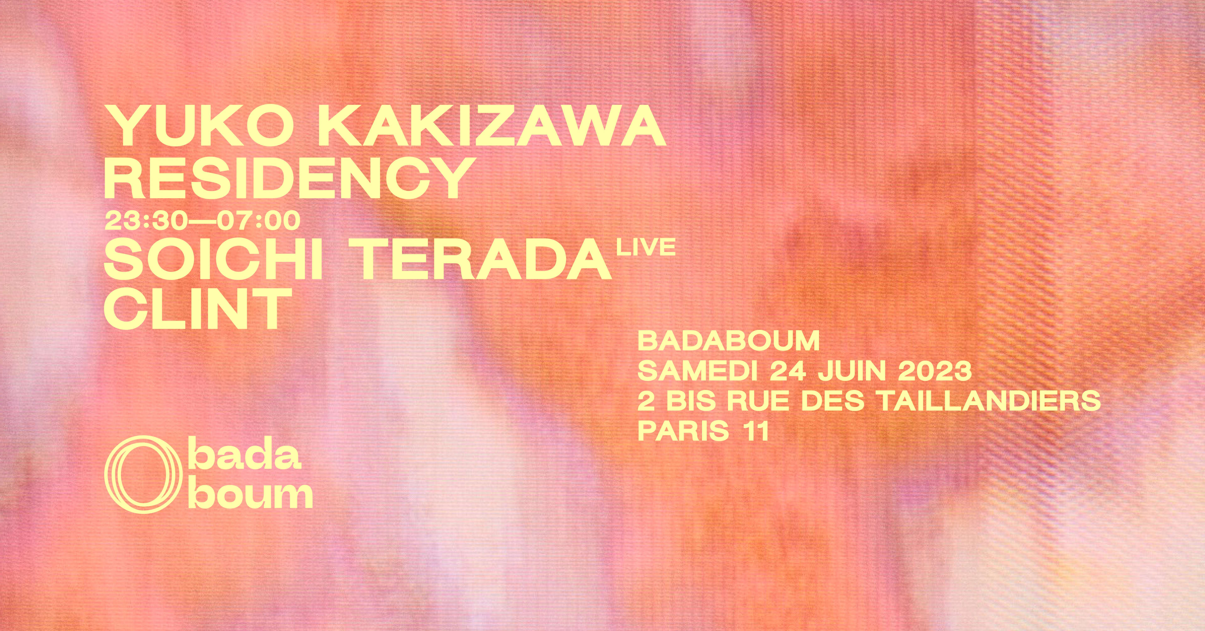 Club — Yuko Kakizawa Residency (+) Soichi Terada (+) Clint Cover