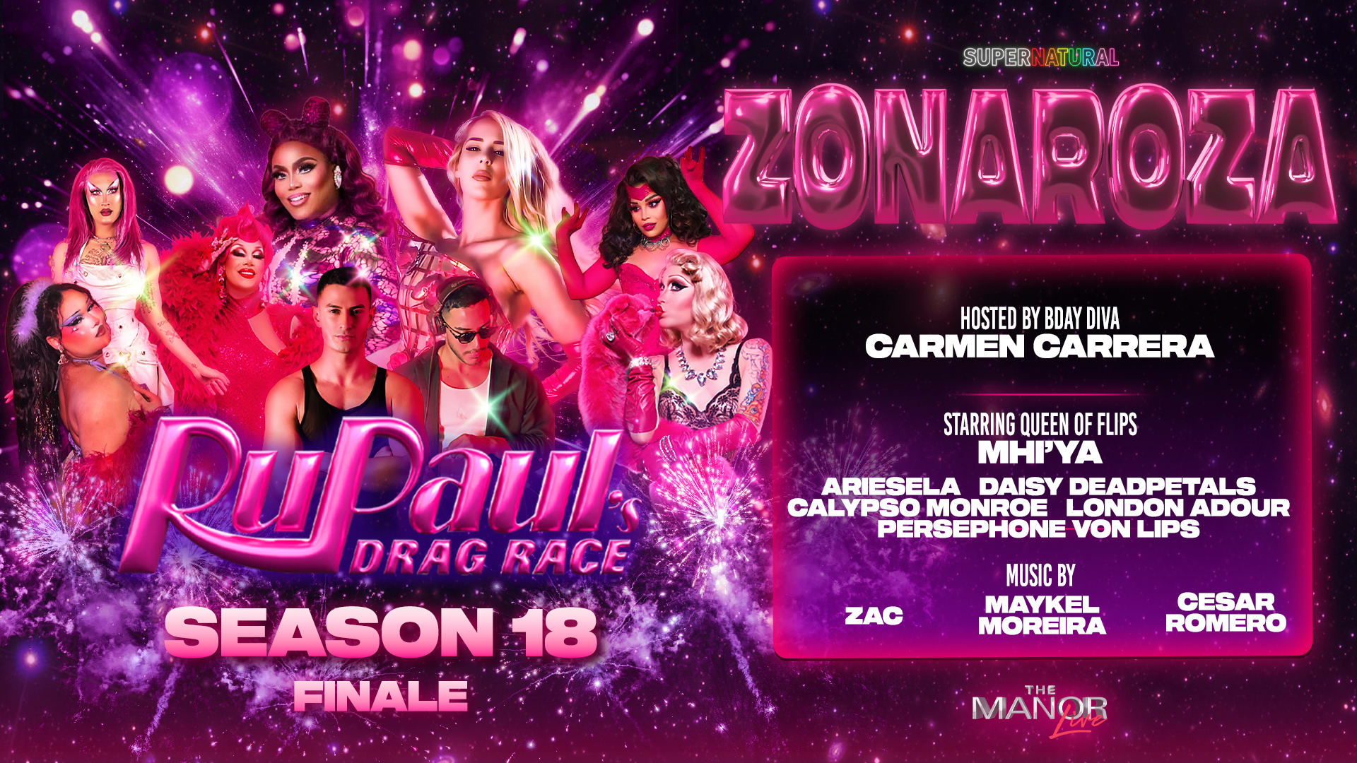 Zonaroza: S18 Drag Race Finale Hosted By Carmen Carrera Cover