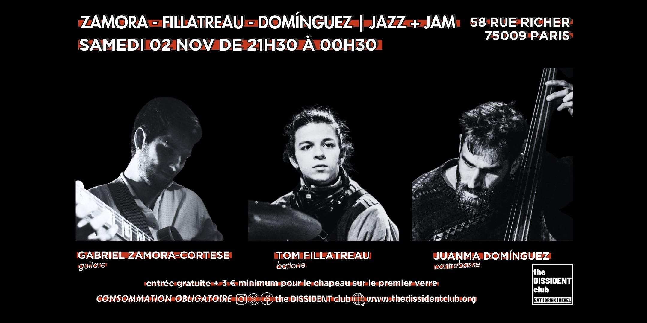 Zamora - Fillatreau - Domínguez | Jazz + Jam Cover