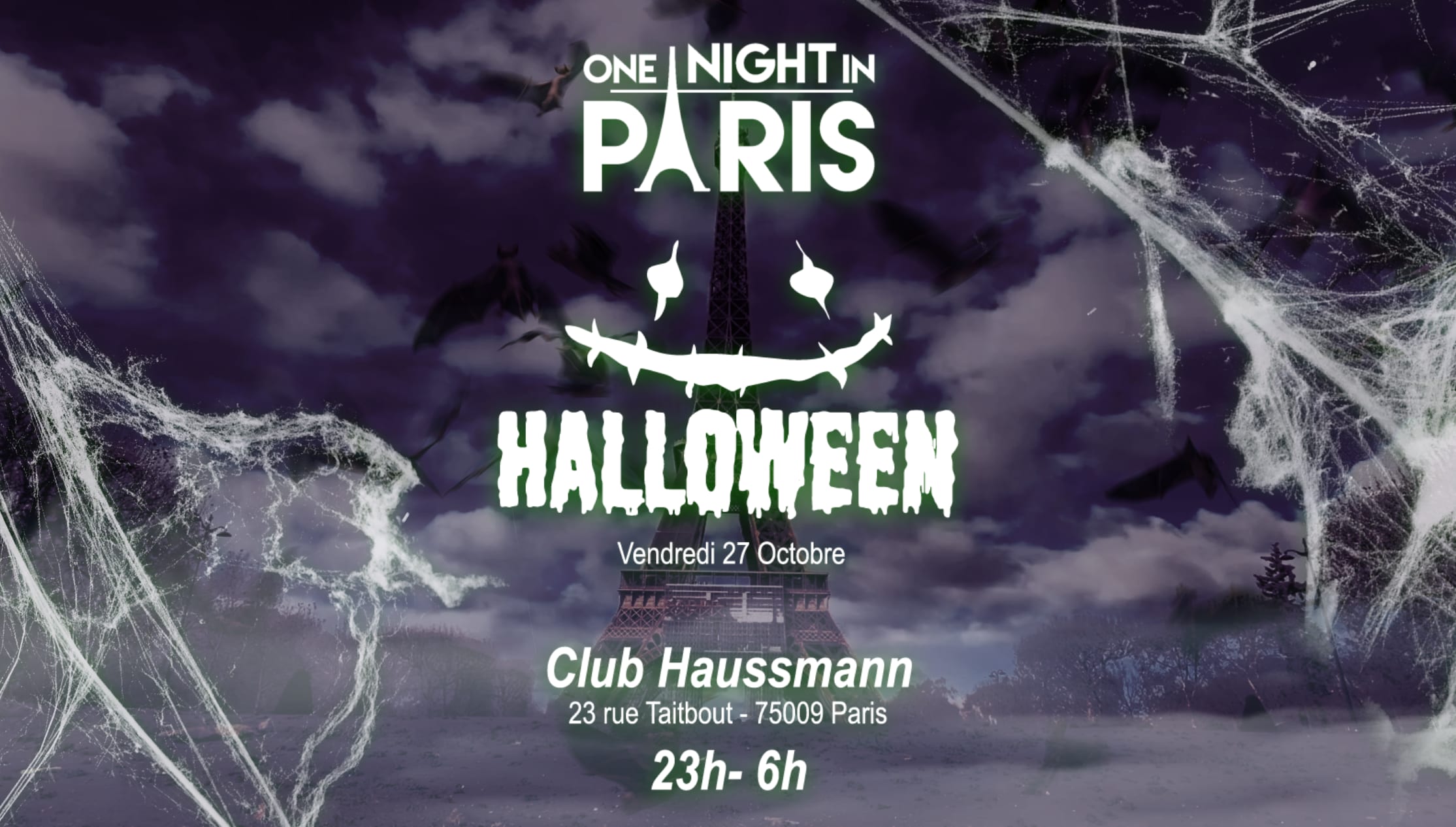 One Night In Paris - Halloween - Club Haussmann Cover