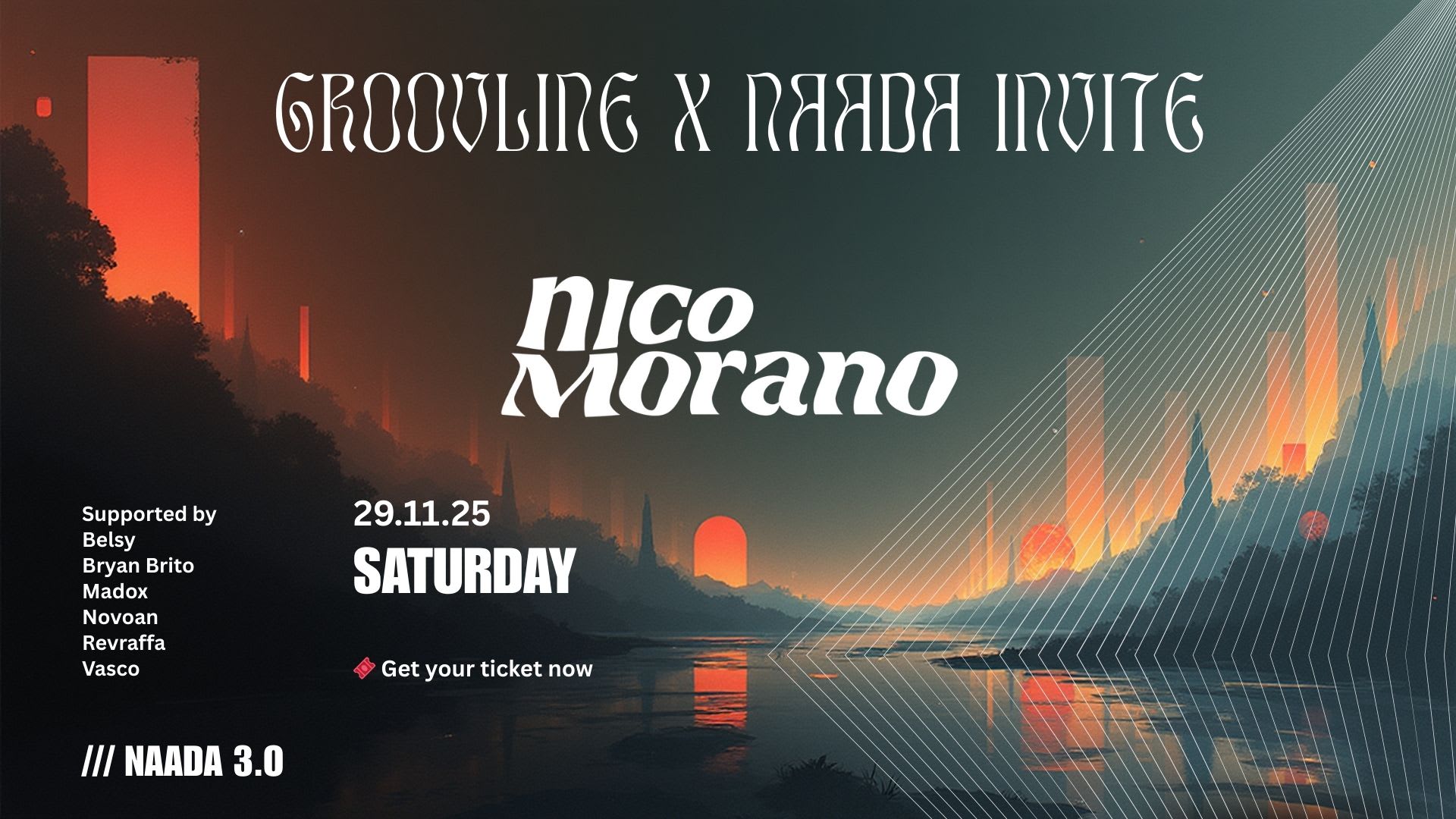 Groovline X Naada 3.0 Invite: Nico Morano Cover