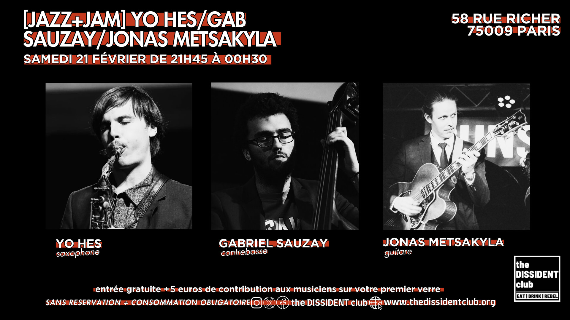 [Jazz+Jam] Yo Hes/Gab Sauzay/Jonas Metsakyla Cover