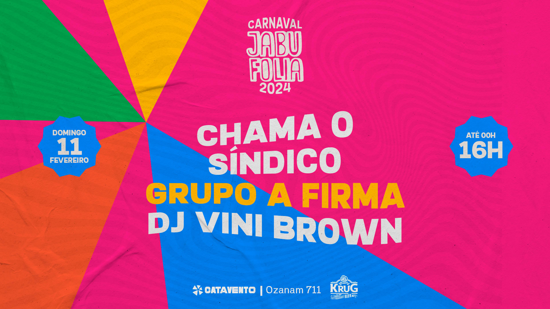 Jabú Folia De Carnaval - Chama O Síndico - Domingo 11/02 Cover