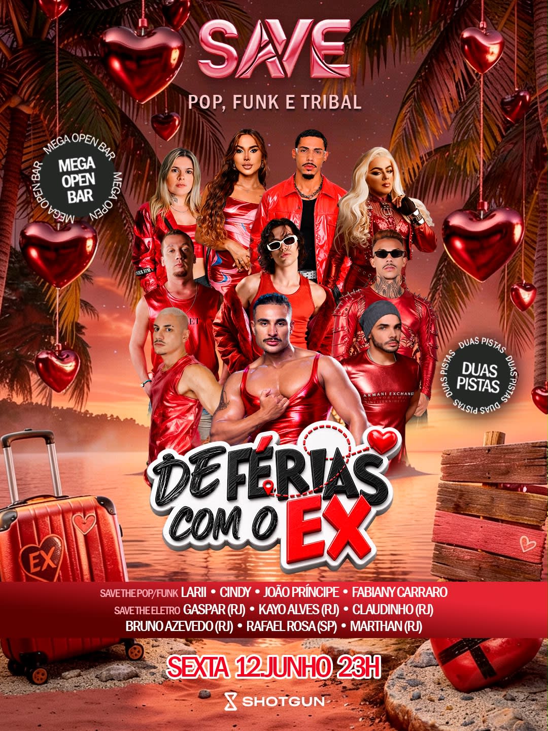Save - Pop, Funk E Eletrônica | Open Bar | 2 Pistas Cover