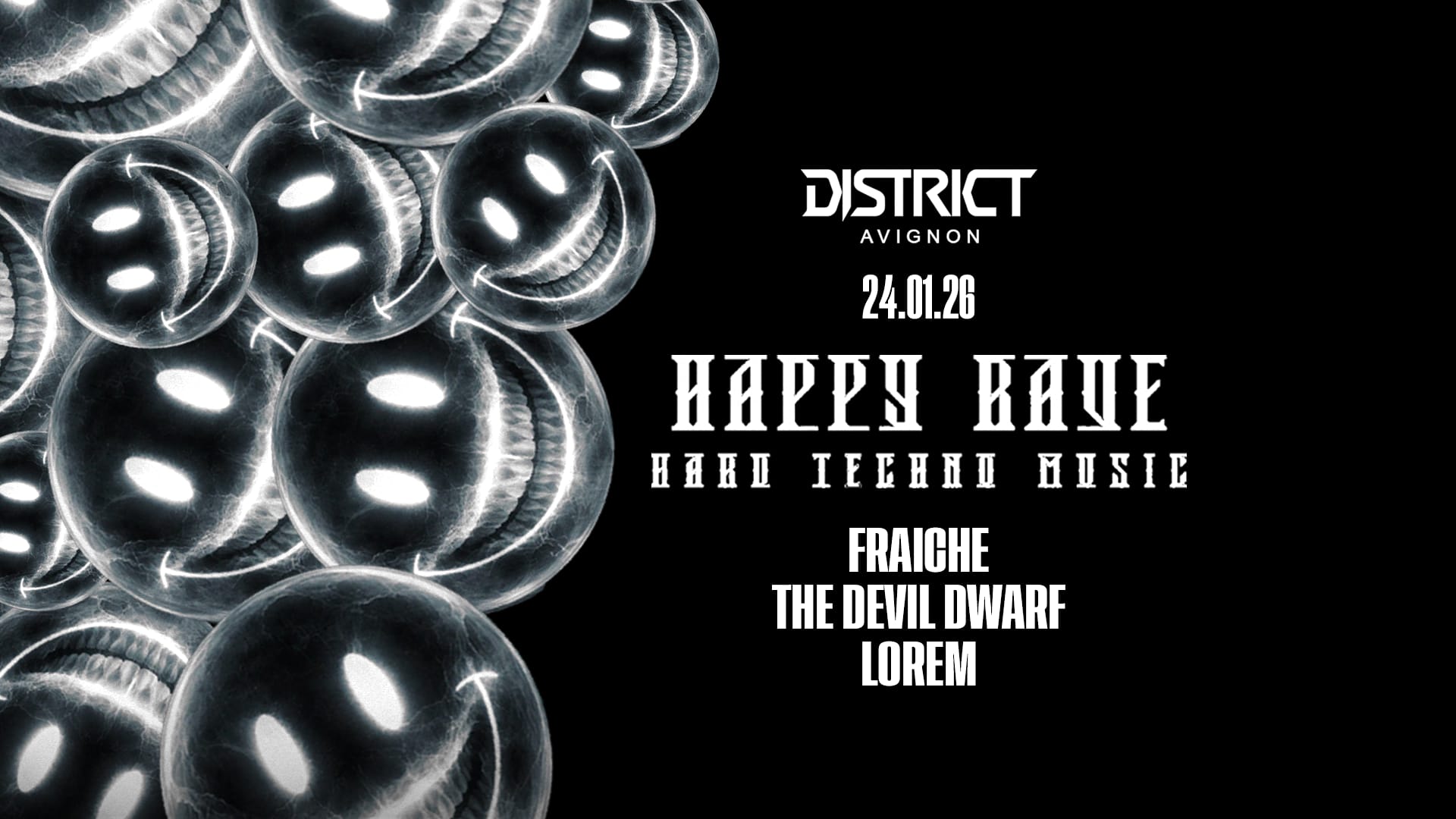 Happy Rave : Fraiche - The Devil Dwarf - Lorem Cover