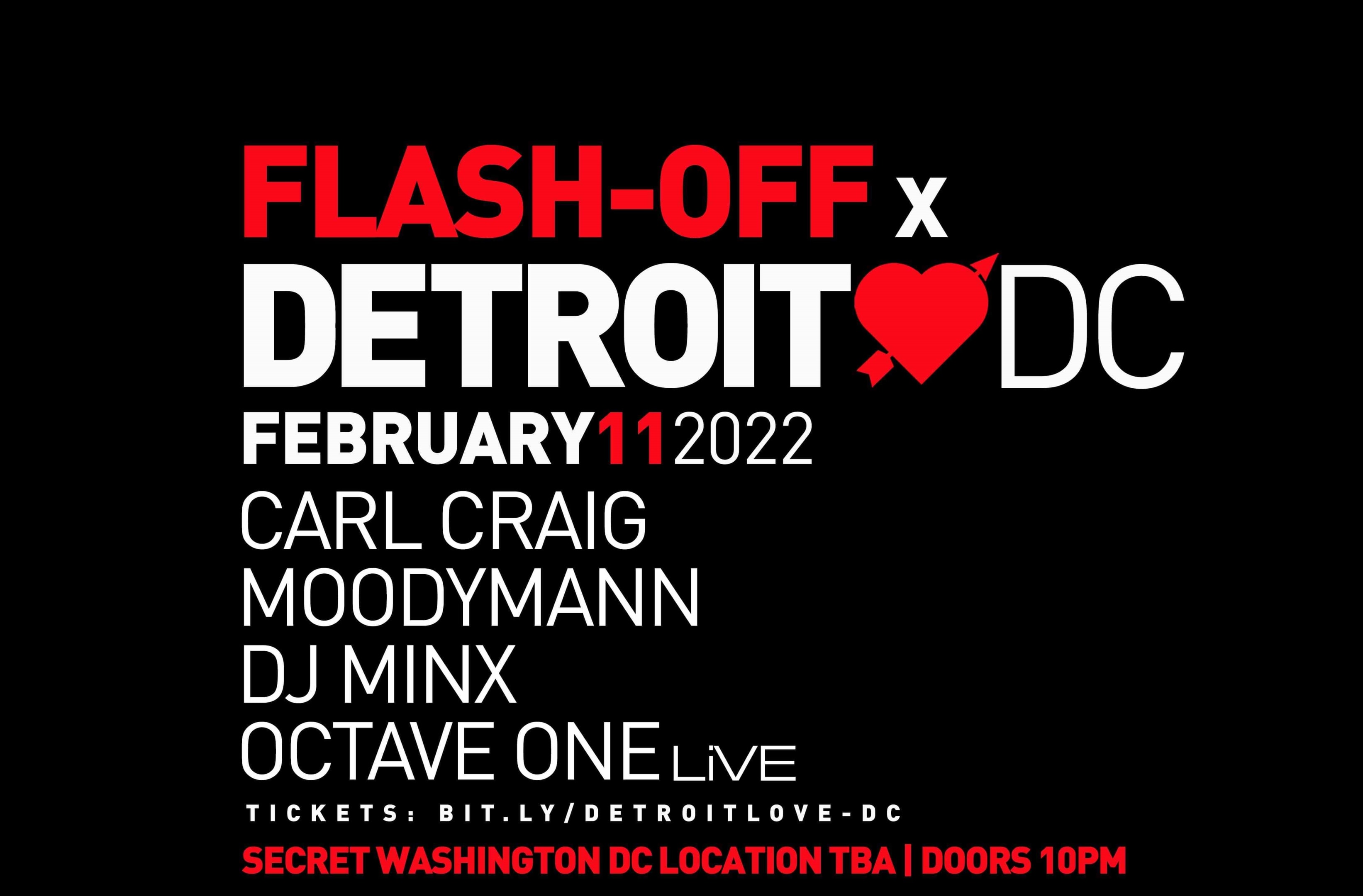 Flash-Off X Detroit Love: Carl Craig - Dj Minx + Moodymann, Octave One Cover