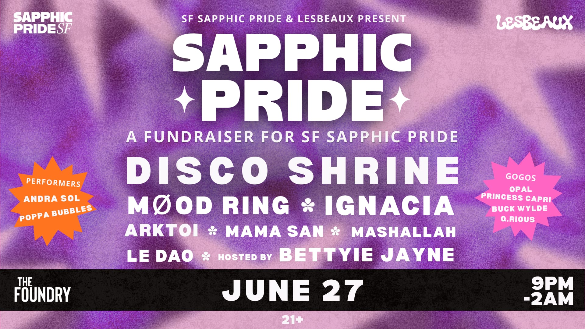 Pride Saturday! Sf Sapphic Pride X Lesbeaux Cover