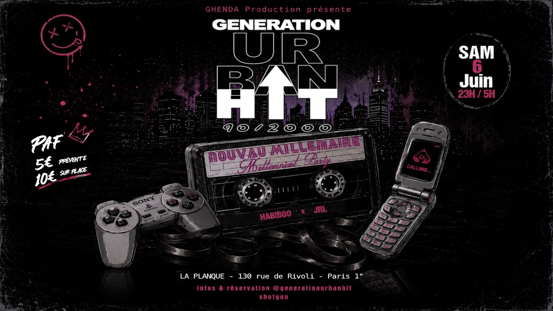 Génération Urban Hit "Nouveau Millénaire" Millénnial Party Cover