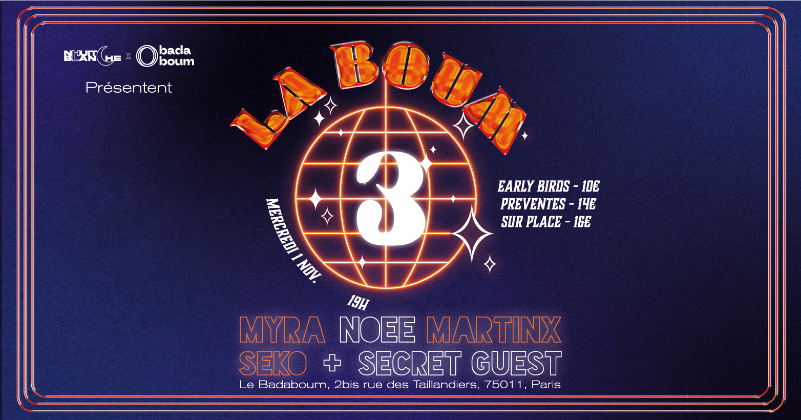Concert — La Boum 3 : Myra, Noée, Martinx, Seko & More Cover