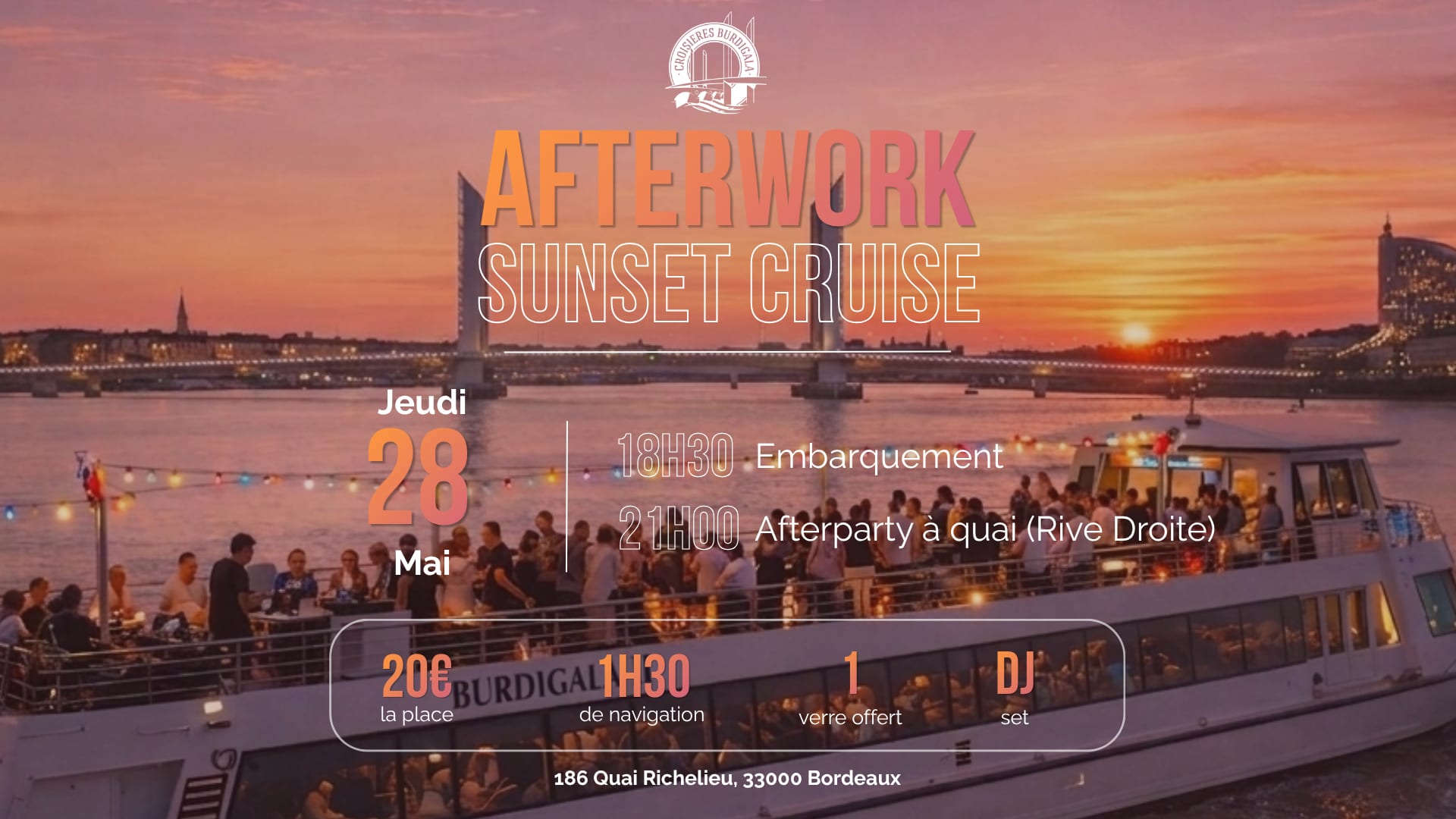 Afterwork Sunset Cruise Cover