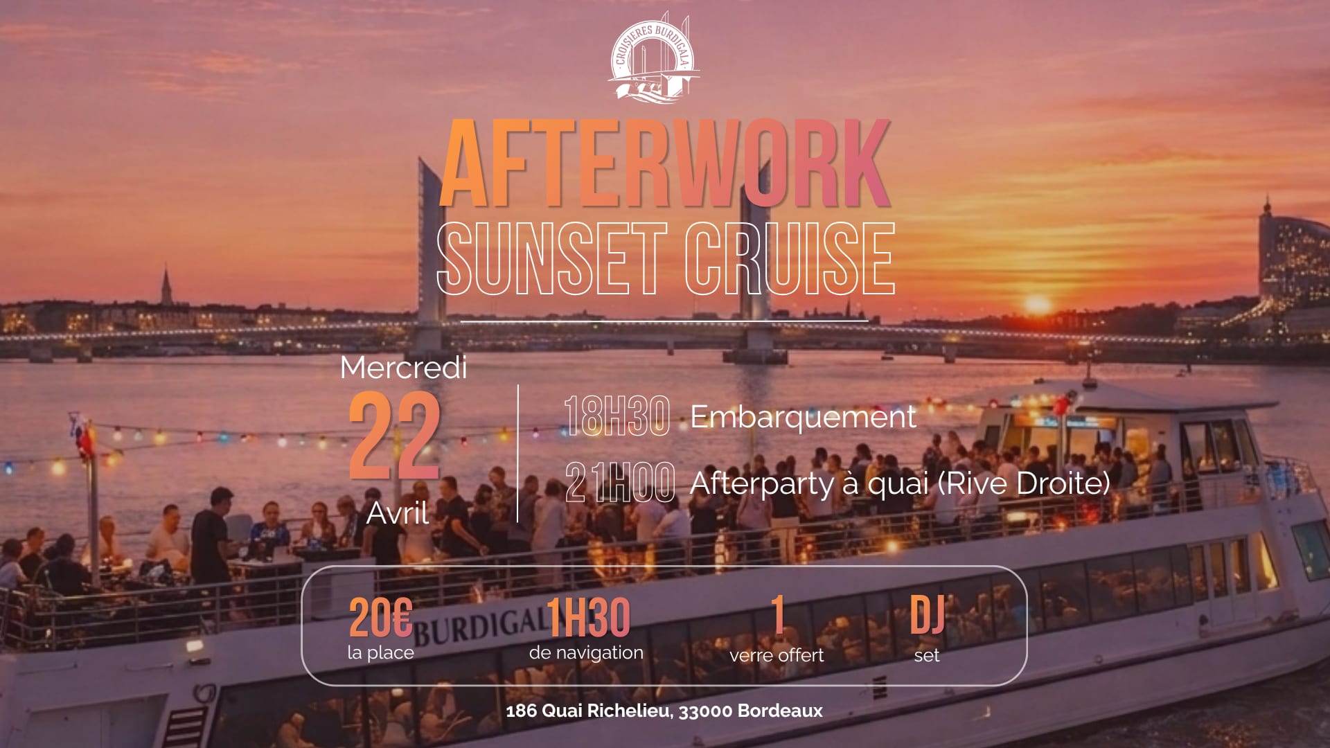 Afterwork Sunset Cruise Cover