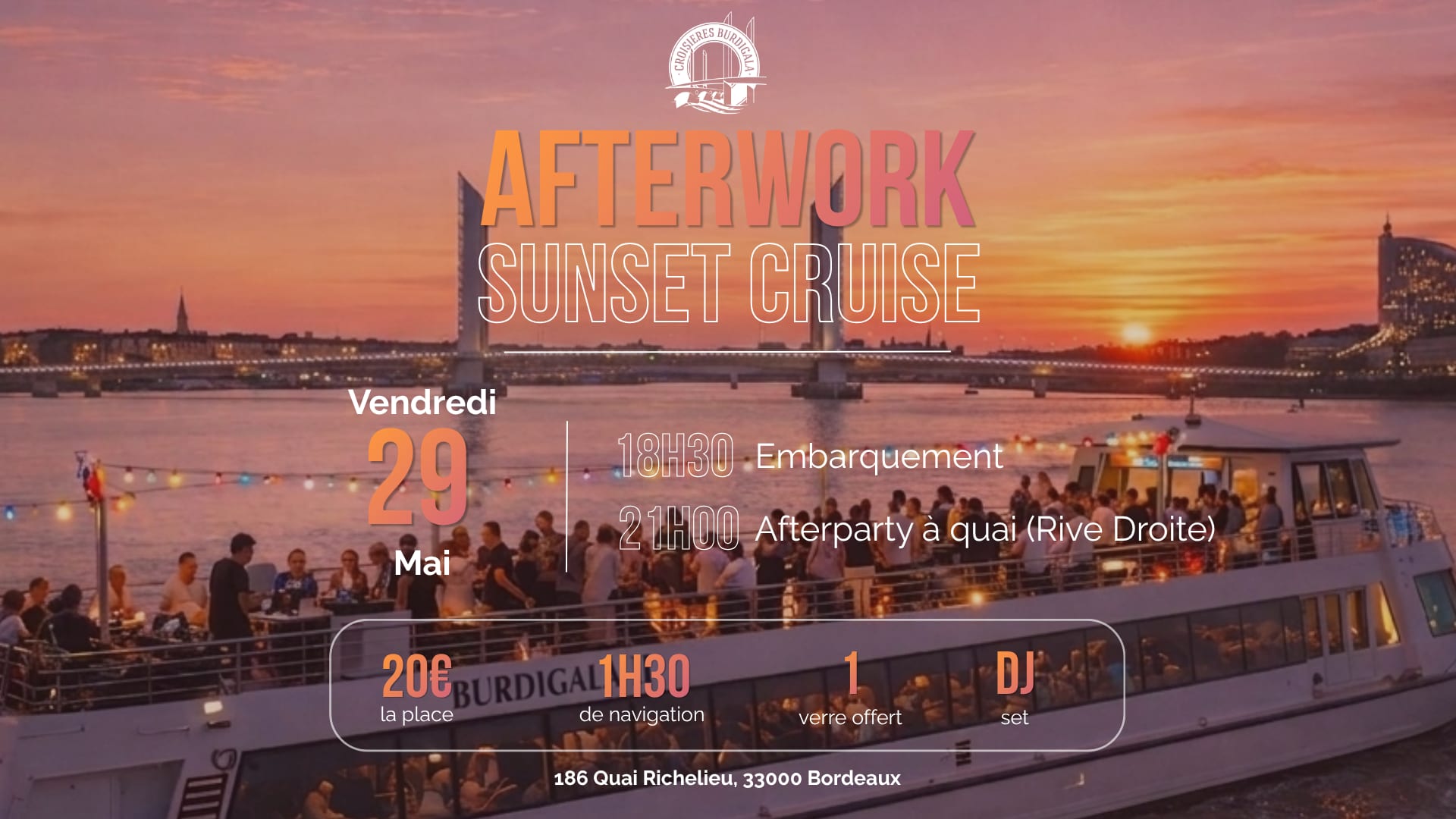 Afterwork Sunset Cruise Cover