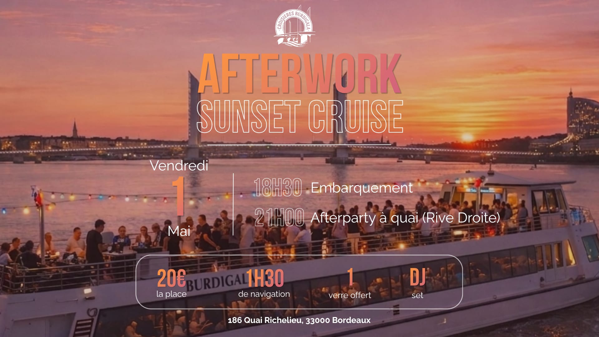 Afterwork Sunset Cruise Cover