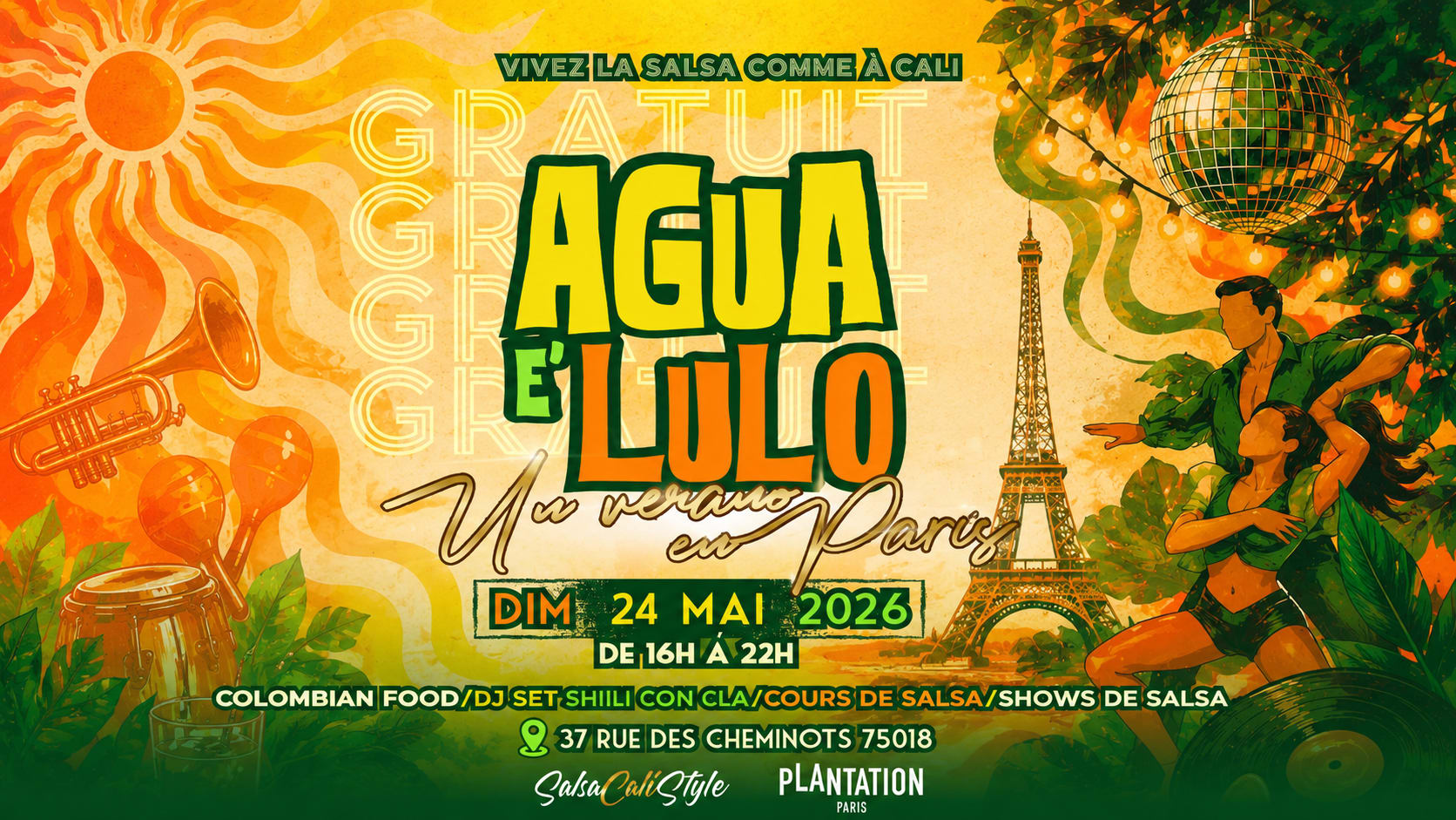 Agua E Lulo : Salsa Colombienne (Entrée Libre) Cover