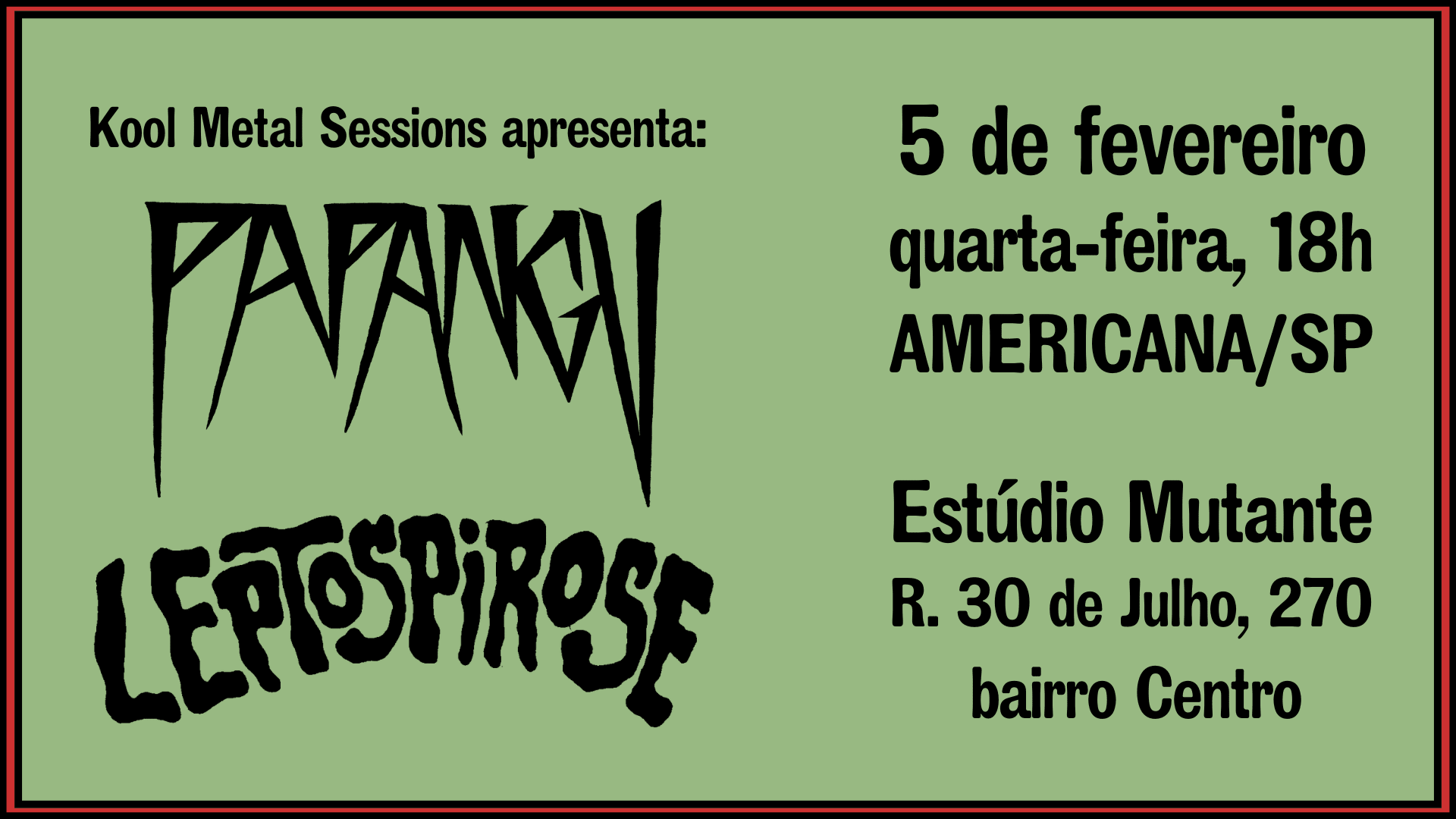 Papangu & Leptospirose No Estúdio Mutante Em Americana Cover