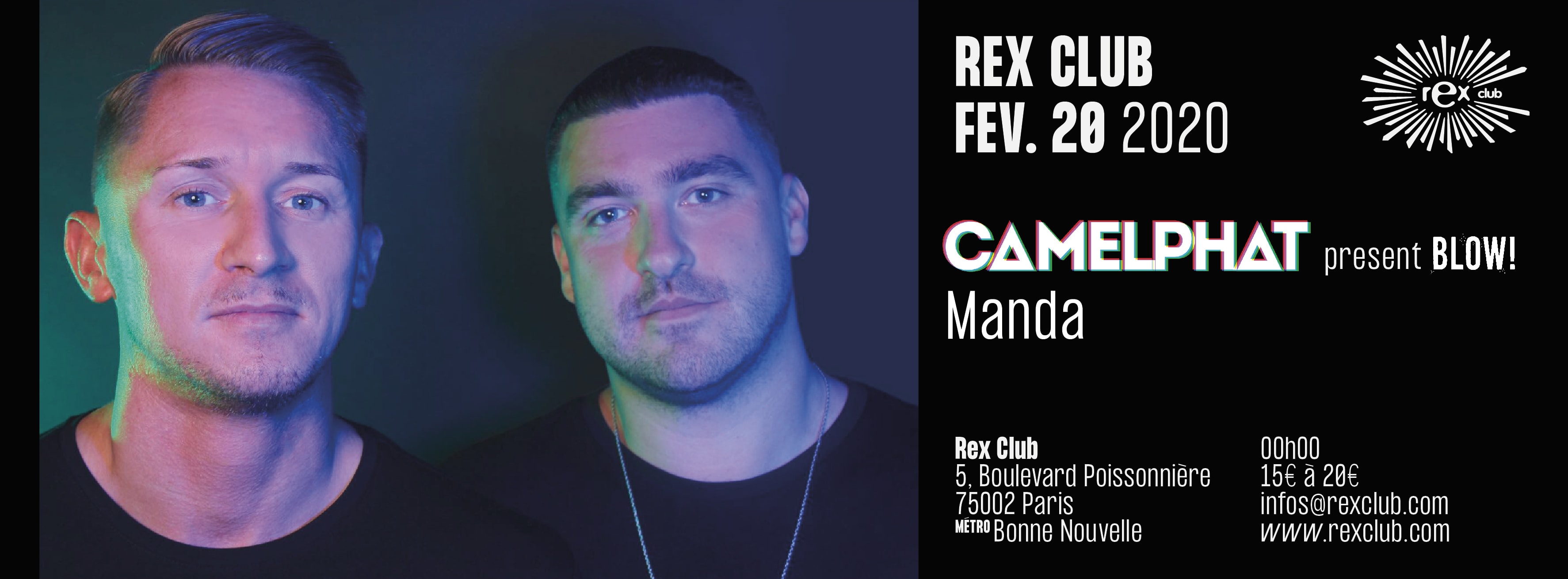 Rex Club Presente: Camelphat & Manda Cover