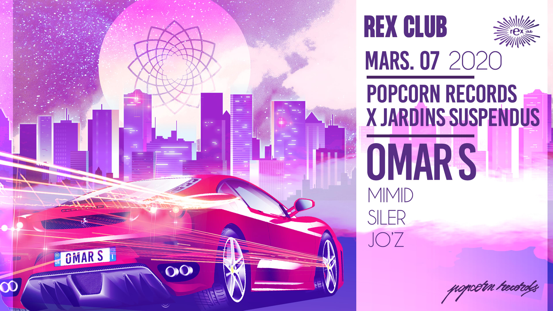 Popcorn Records X Jardins Suspendus: Omar S, Siler, Jo'z, Mimid Cover
