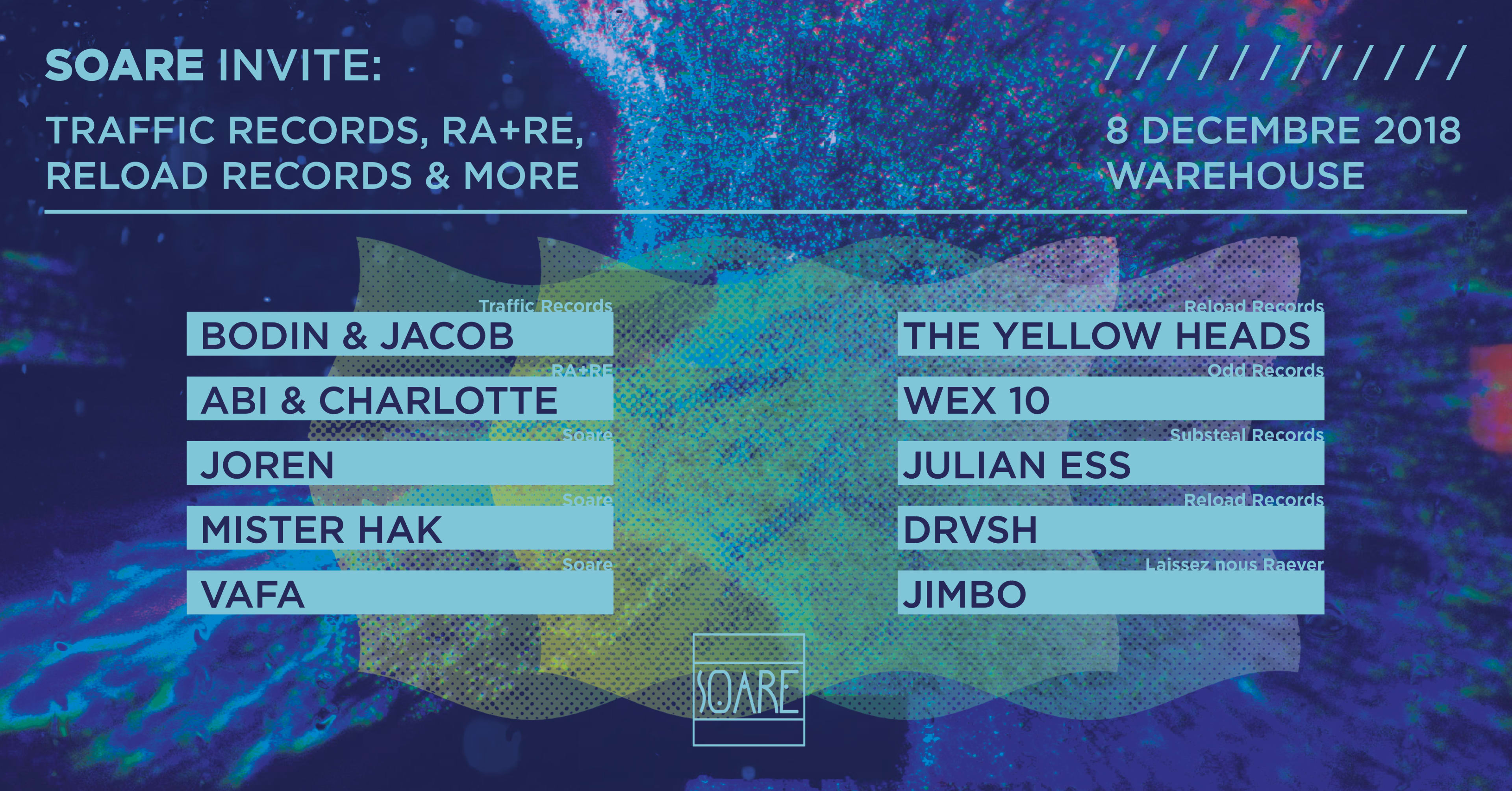 Soare Invite : Traffic Records, Ra+Re, Reload Records & More Cover
