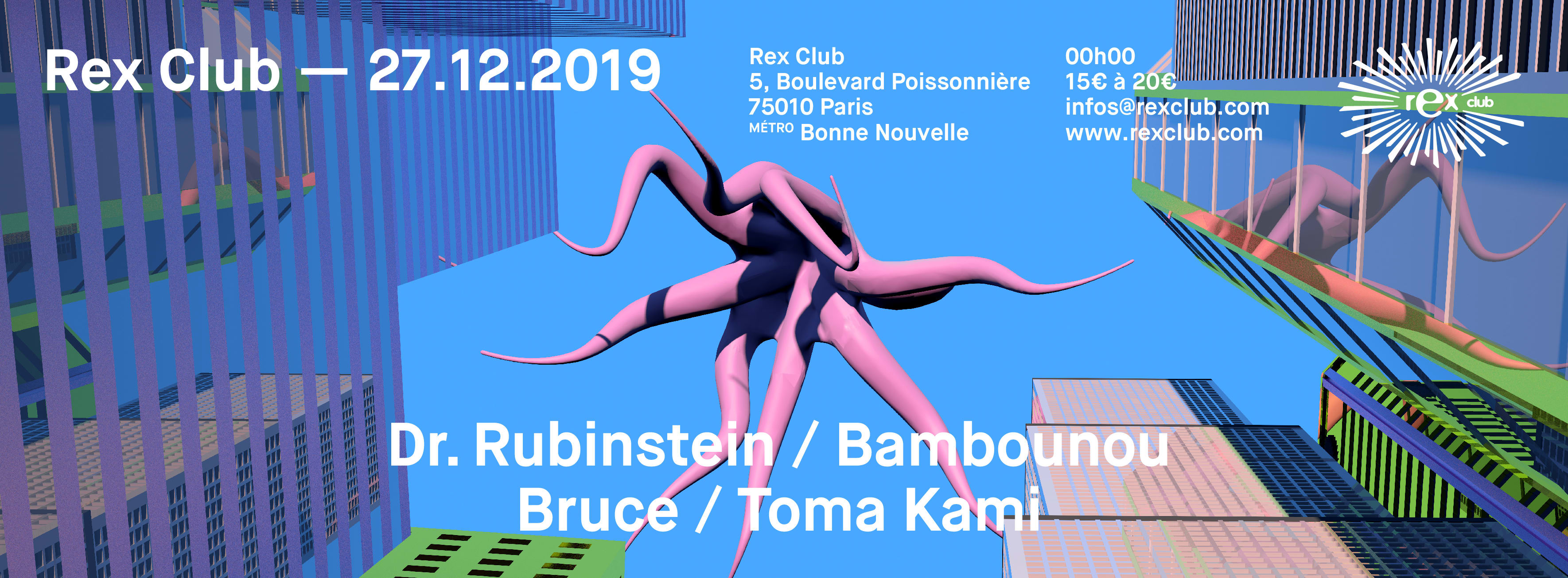 Rex Club Presente: Dr. Rubinstein, Bambounou, Bruce, Toma Kami Cover