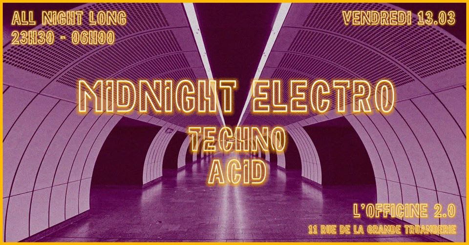 Midnight Electro : Techno And Acid Cover