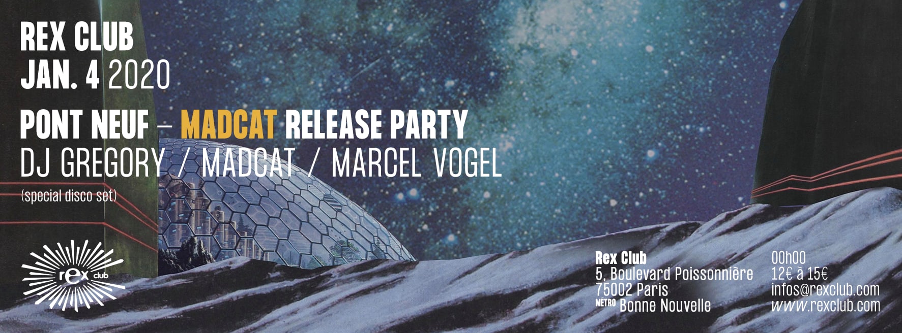 Pont Neuf • Madcat Release Party · Dj Gregory · Marcel Vogel Cover
