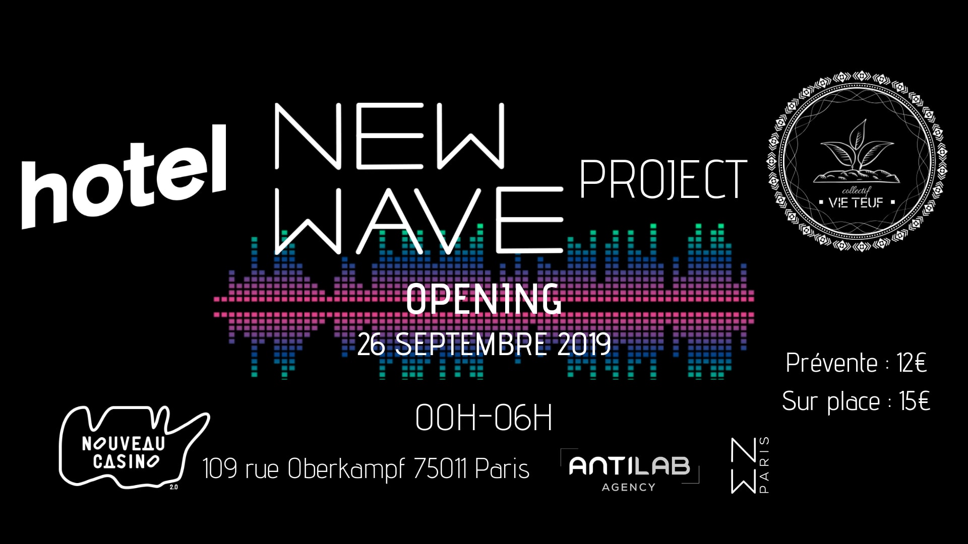 New Wave Paris : Hotel Radio X Vie Teuf Cover