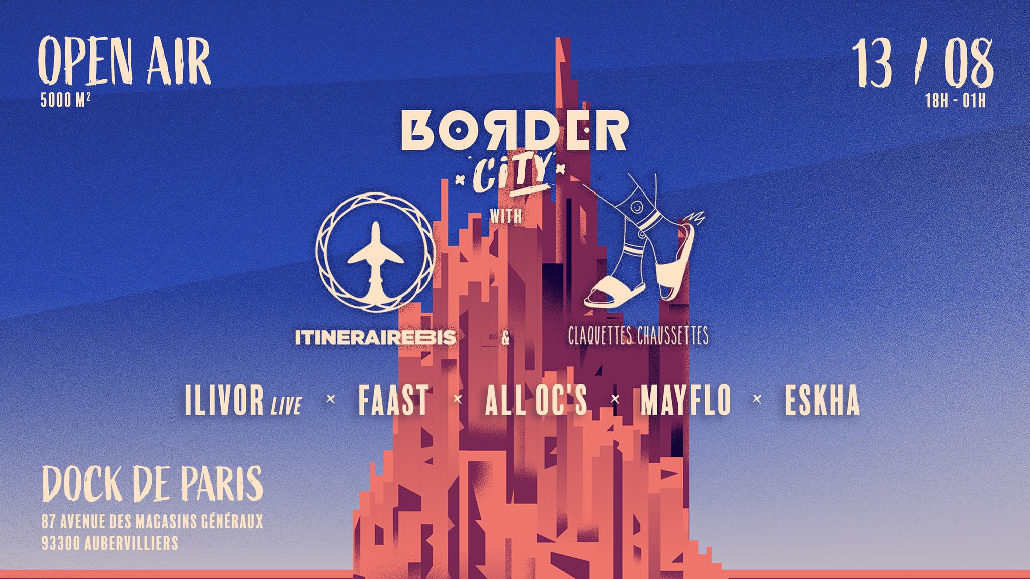 Border City X Itinérairebis X Claquettes Chaussettes Cover