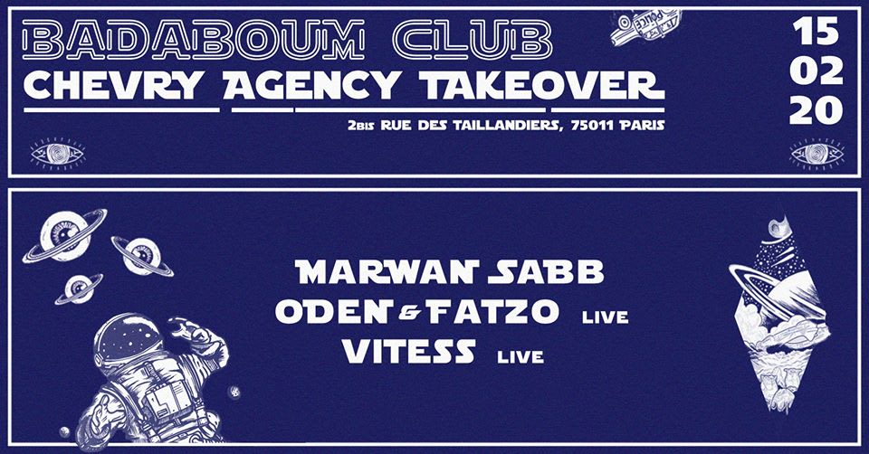 Badaboum Club : Oden & Fatzo Live, Vitess Live, Marwan Sabb Cover