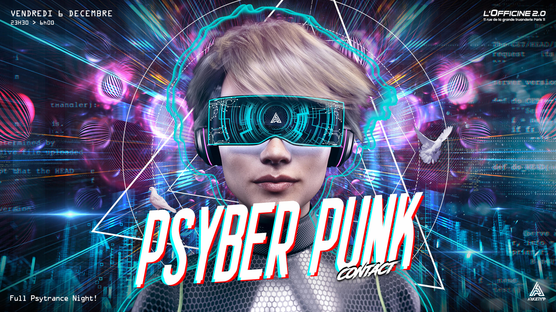 Psyber Punk : Contact | Psytrance Night Cover