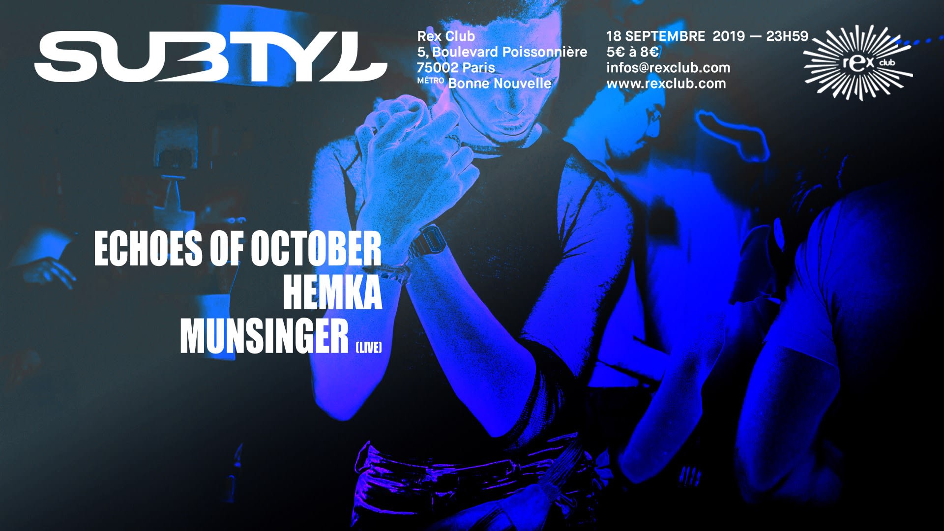 Subtyl X Rex Club : Echoes Of October, Hemka, Munsinger Cover