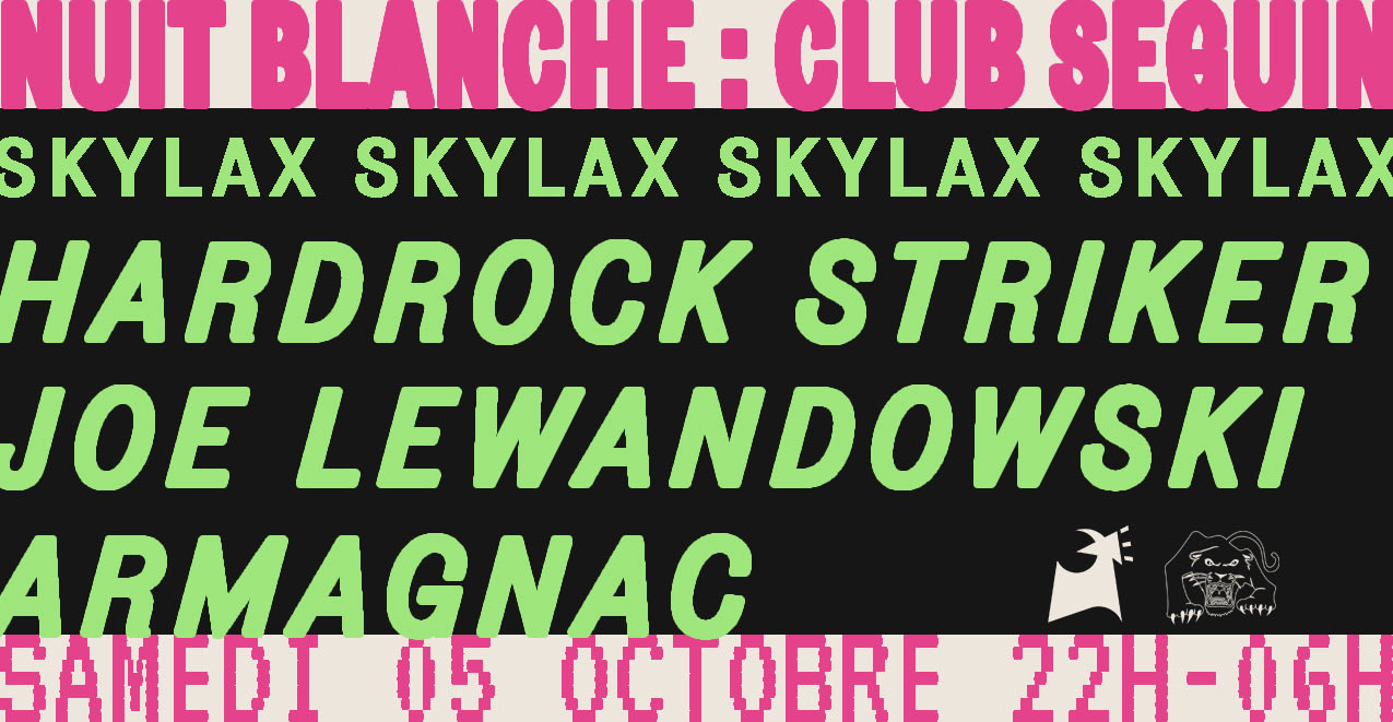 Nuit Blanche 2019 : Seguin Invite Skylax Records Cover