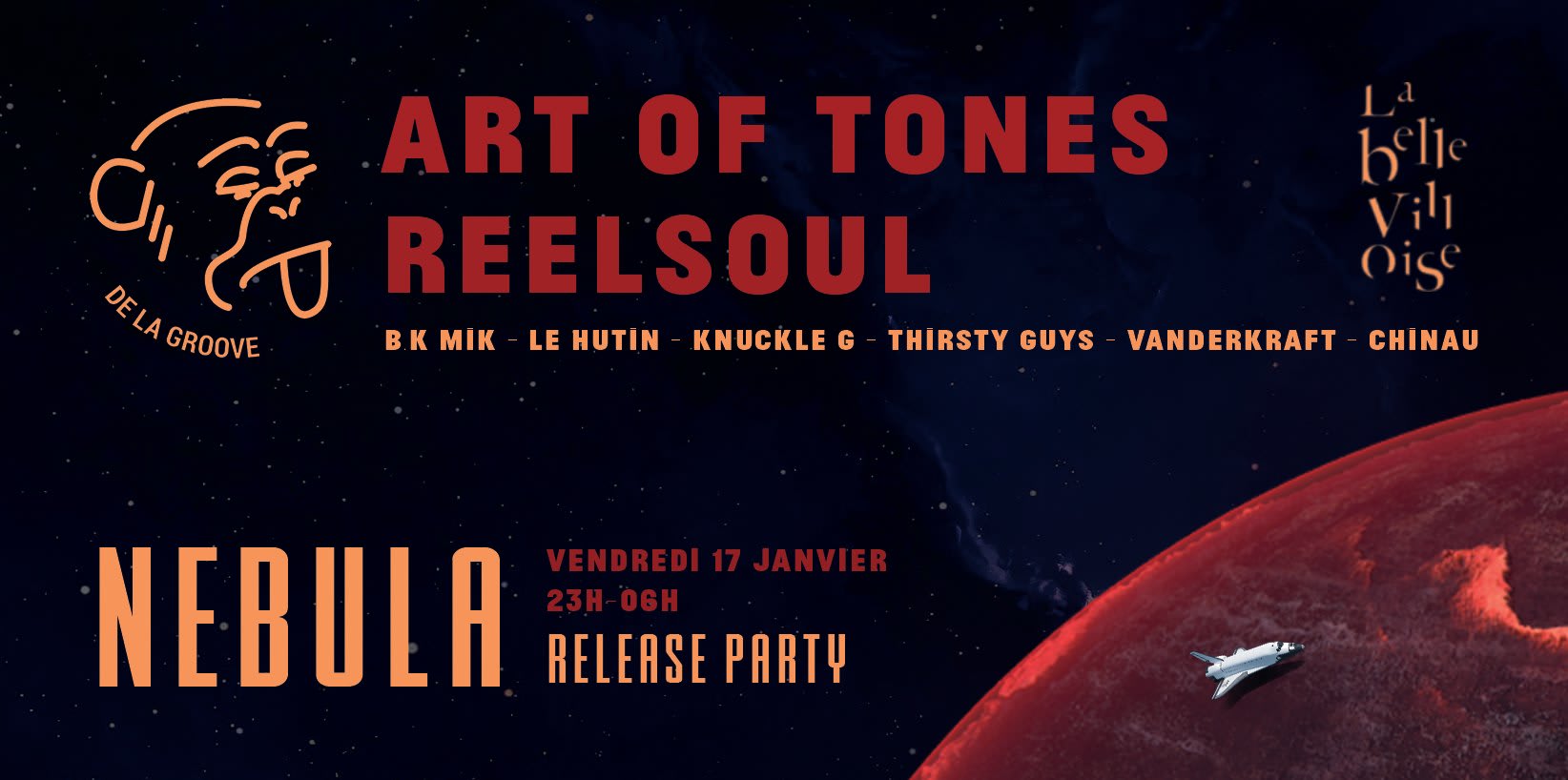 De La Groove X Art Of Tones X Reelsoul - Nebula Release Party Cover