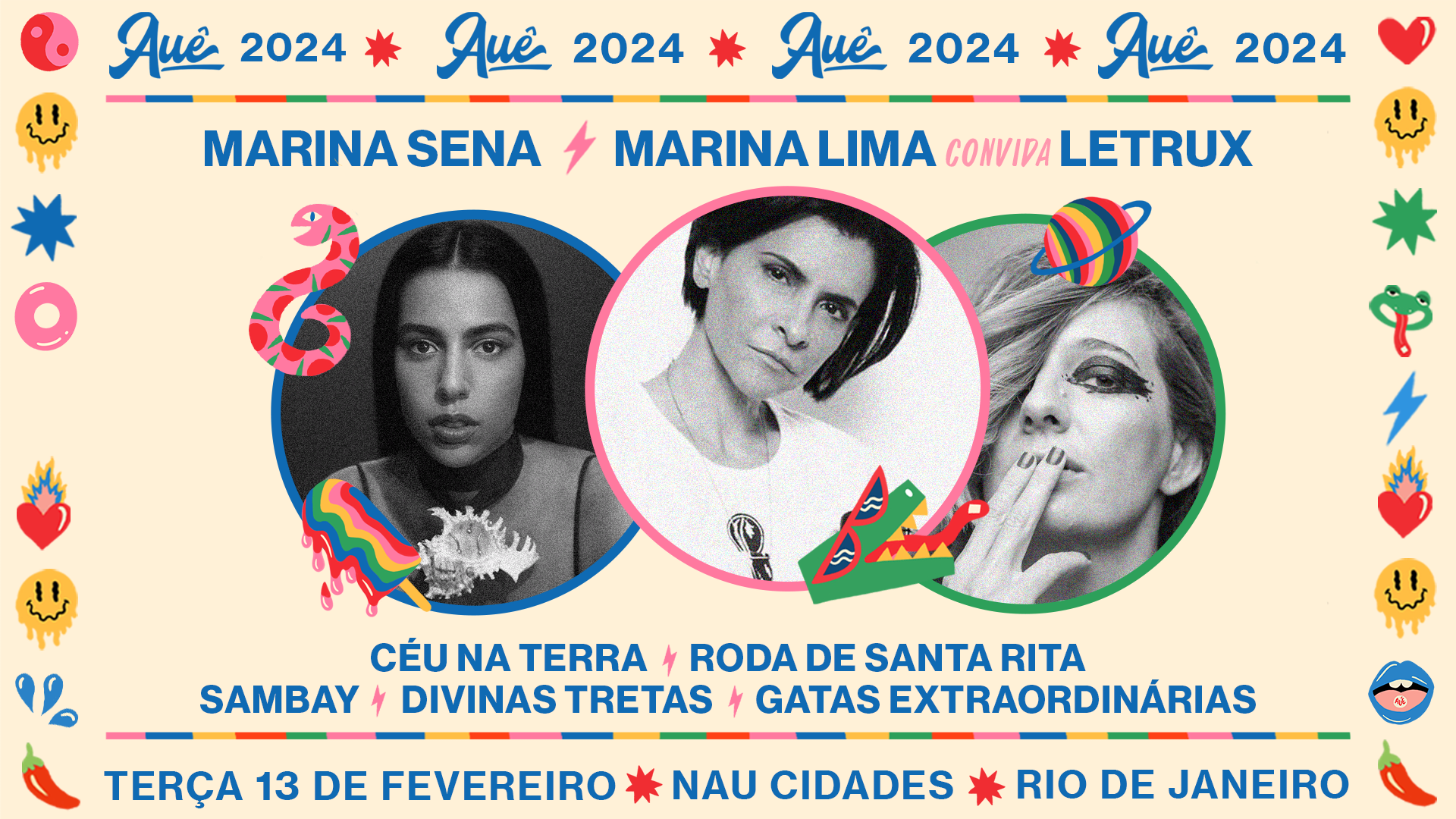 Auê : Marina Sena, Marina Lima Convida Letrux Cover
