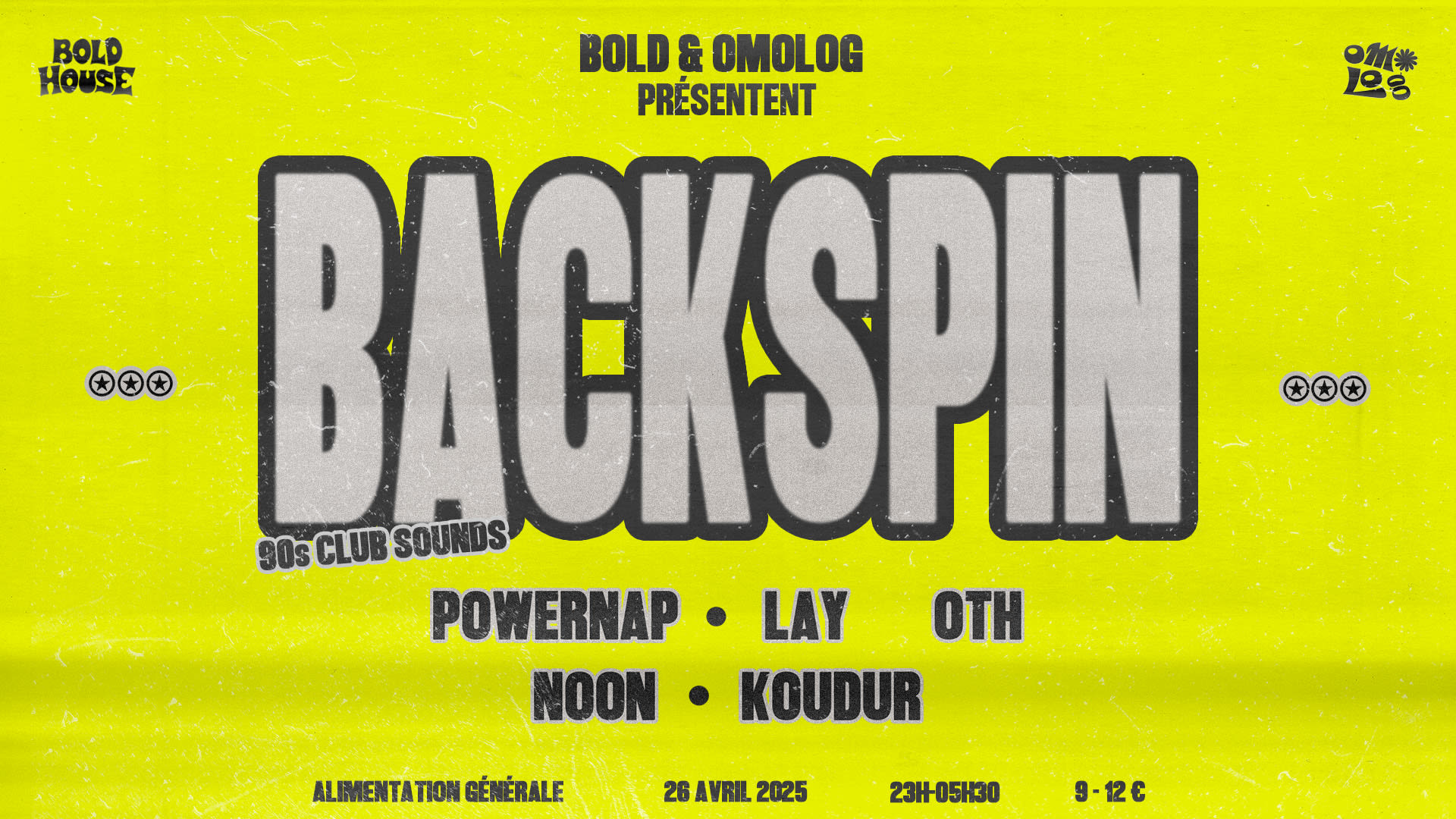 Bold X Omolog Présente : Backspin Cover