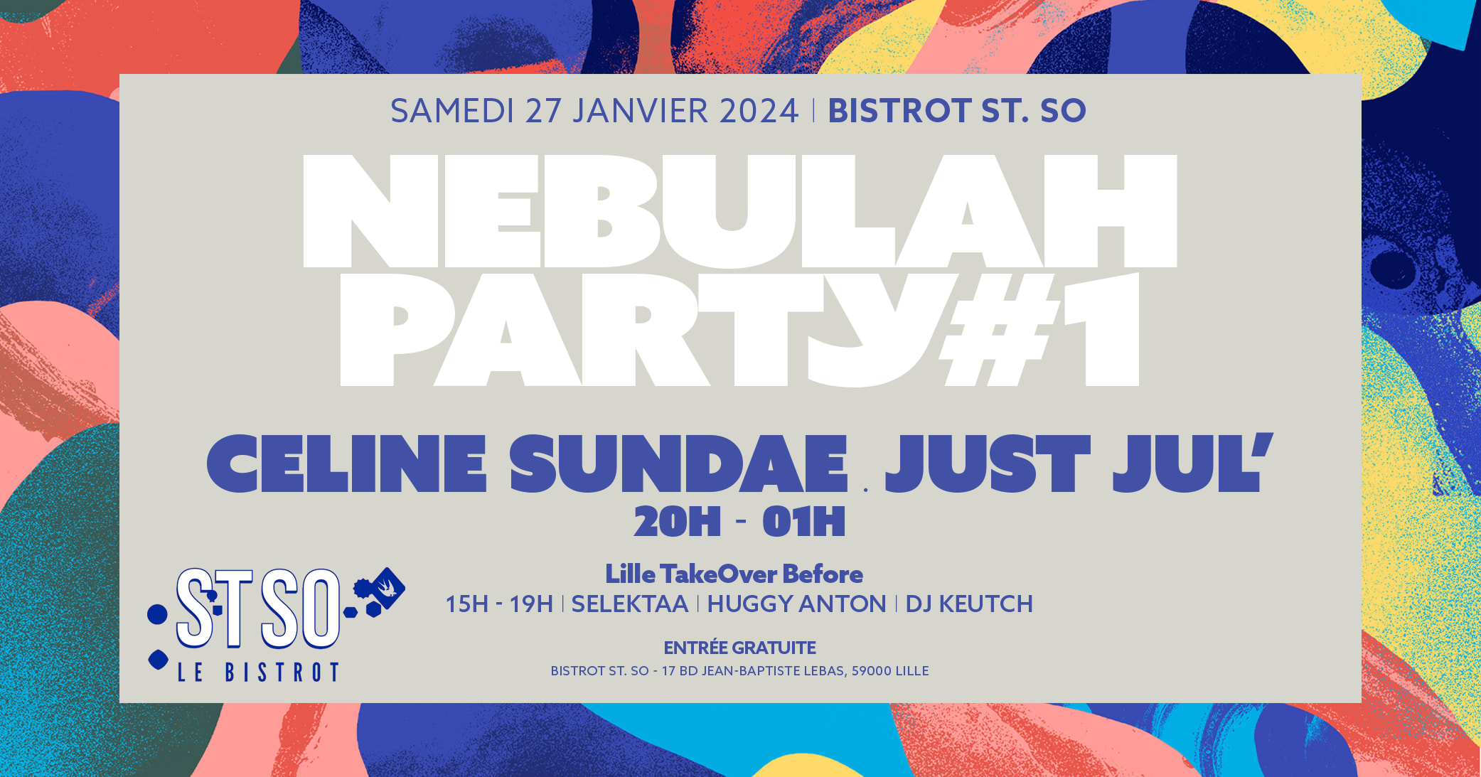 • Nebulah Party #1 - Just Jul' & Celine Sundae • Cover