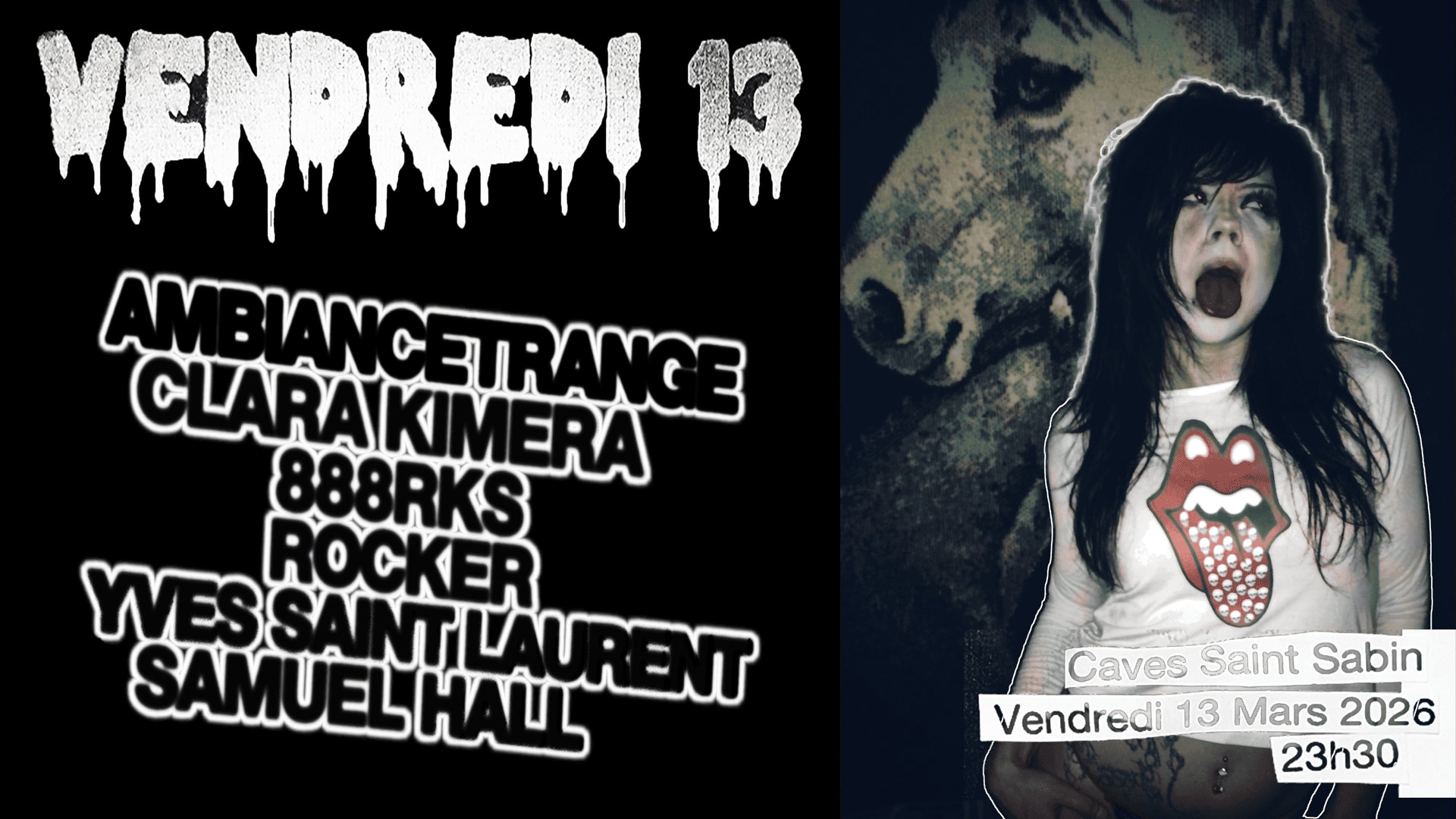 Vendredi 13 @ Caves Saint Sabin Cover