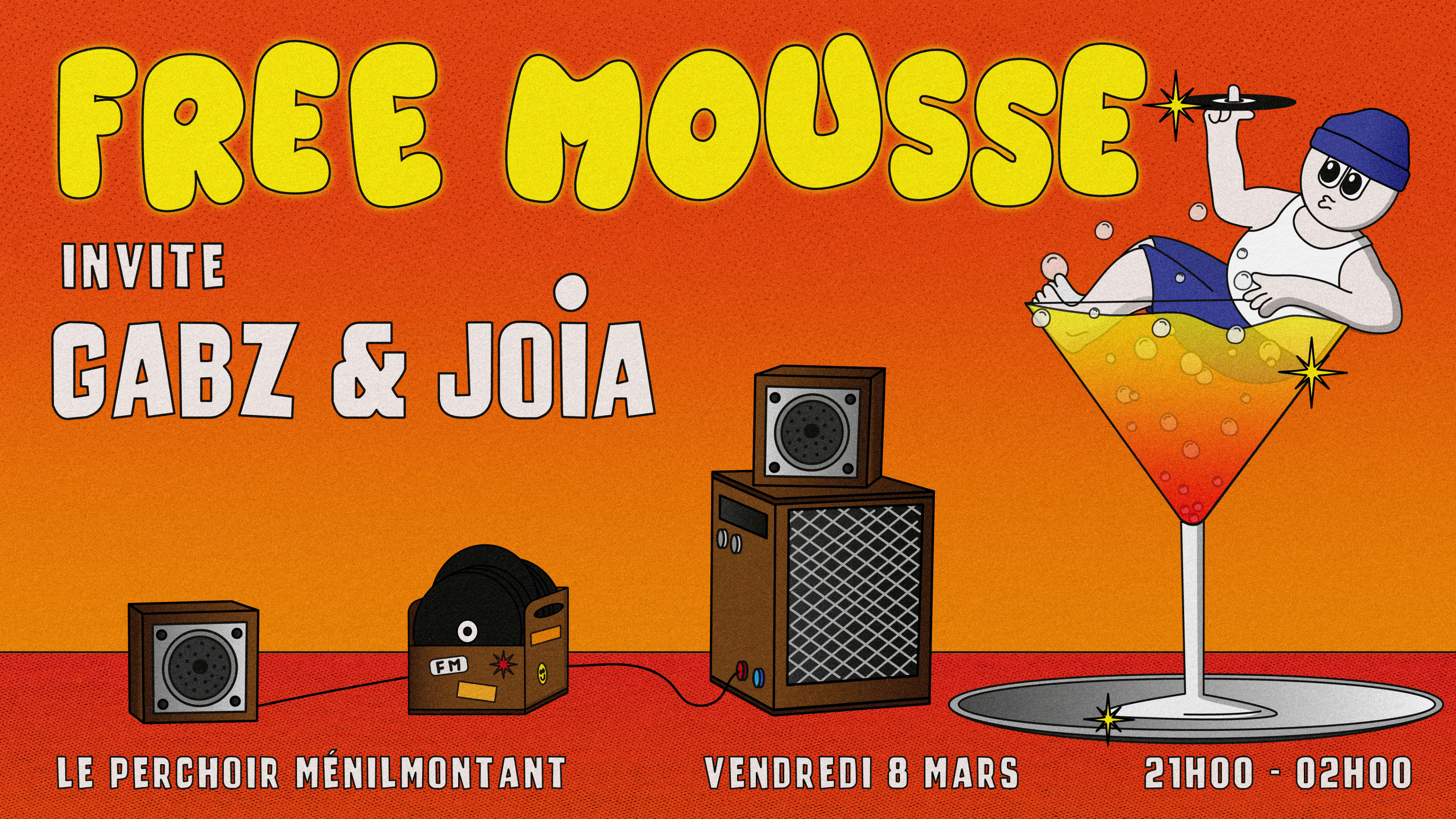 Free Mousse Invite Gabz & Joia Au Perchoir Cover